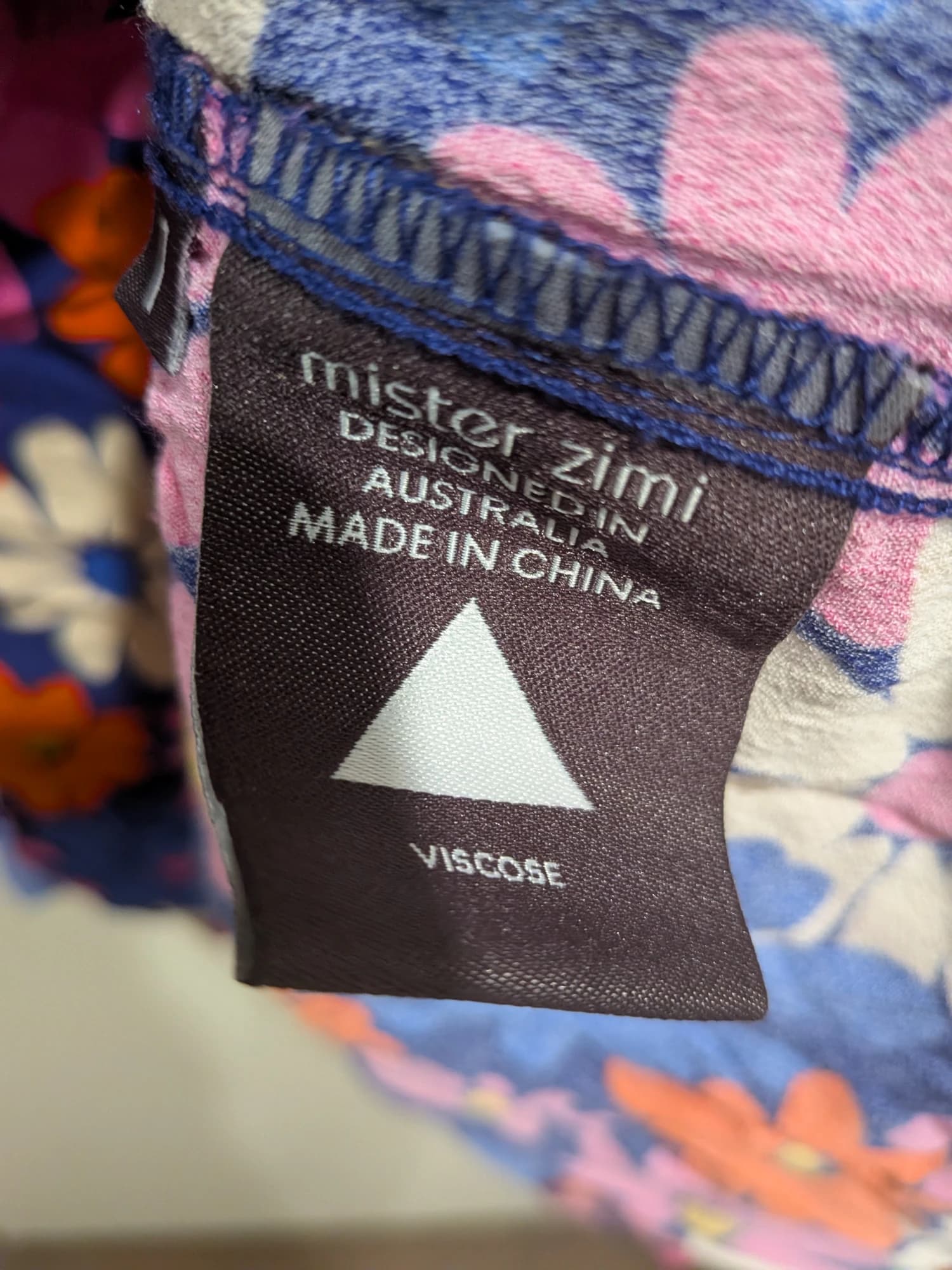 Mister Zimi Floral Tiered Mini Dress Size 16 Multi-Coloured — photo 8 of 9