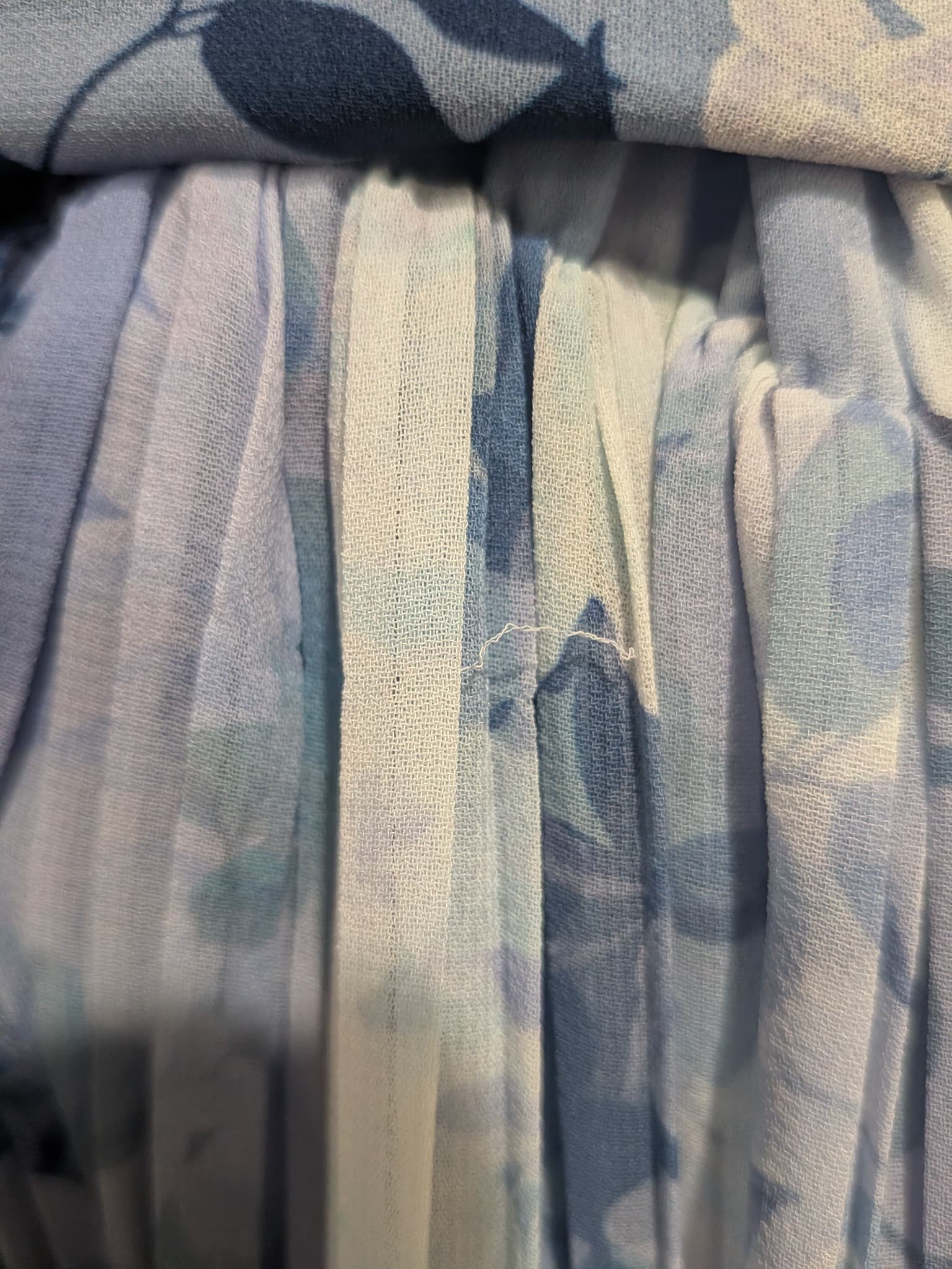 Portmans Blue Floral Pleated Midi Dress Size 8 — photo 12 of 13