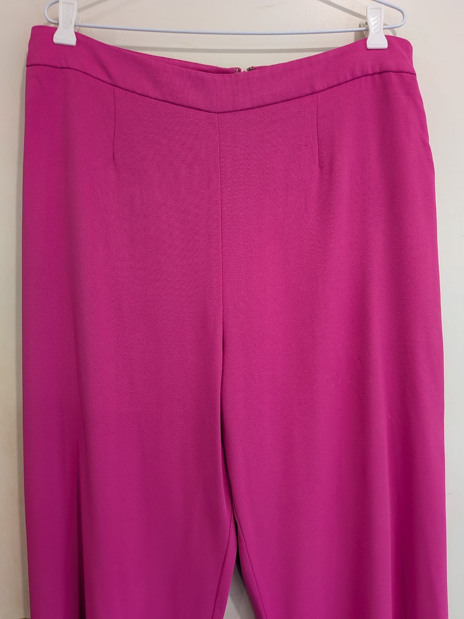 Portmans Wide Leg Trousers Size 16 Hot Pink Polyester Dress Pants — photo 3 of 10