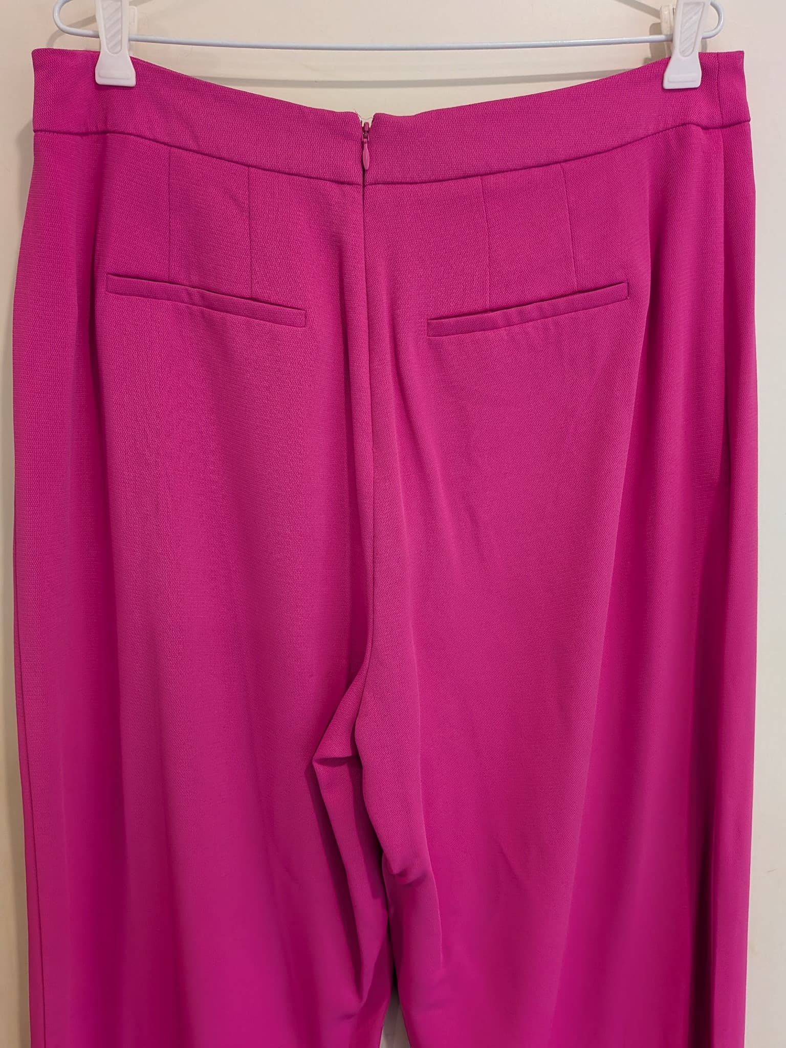 Portmans Wide Leg Trousers Size 16 Hot Pink Polyester Dress Pants — photo 6 of 10