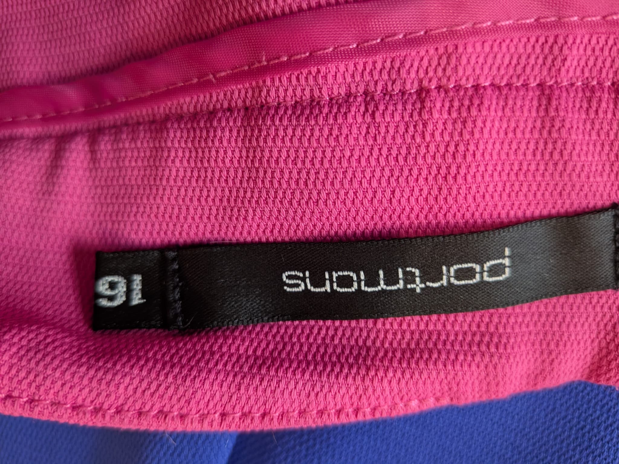 Portmans Wide Leg Trousers Size 16 Hot Pink Polyester Dress Pants — photo 8 of 10
