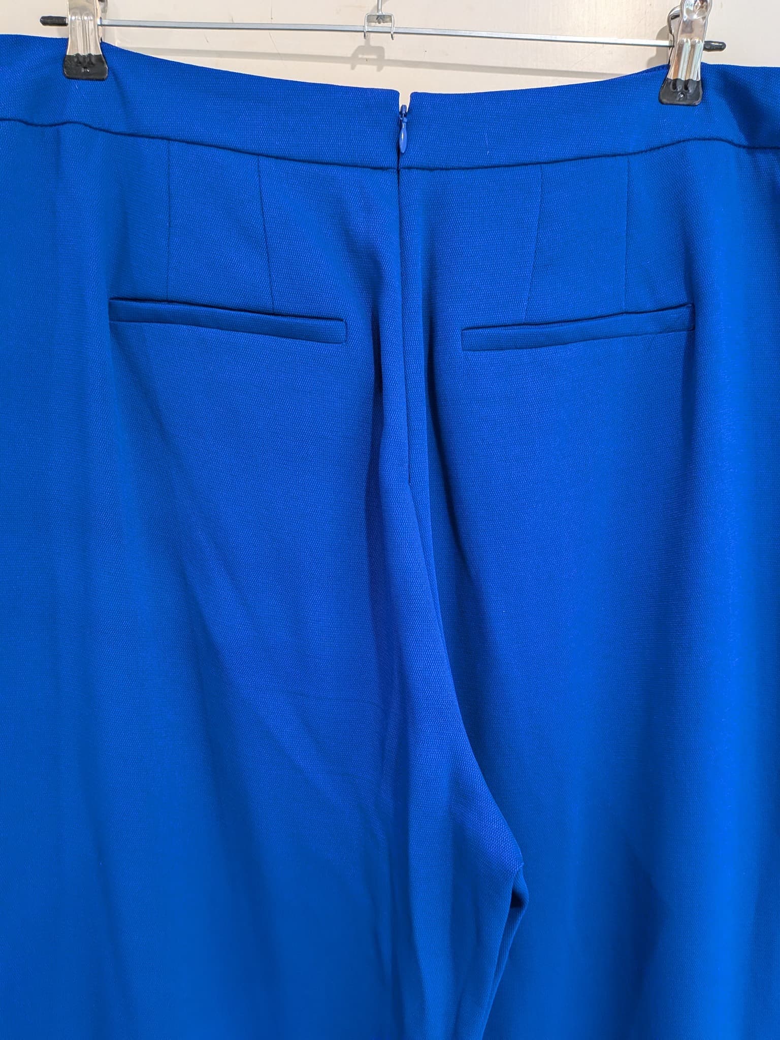 Portmans Wide Leg Trousers Size 16 Royal Blue Polyester Solid — photo 6 of 10