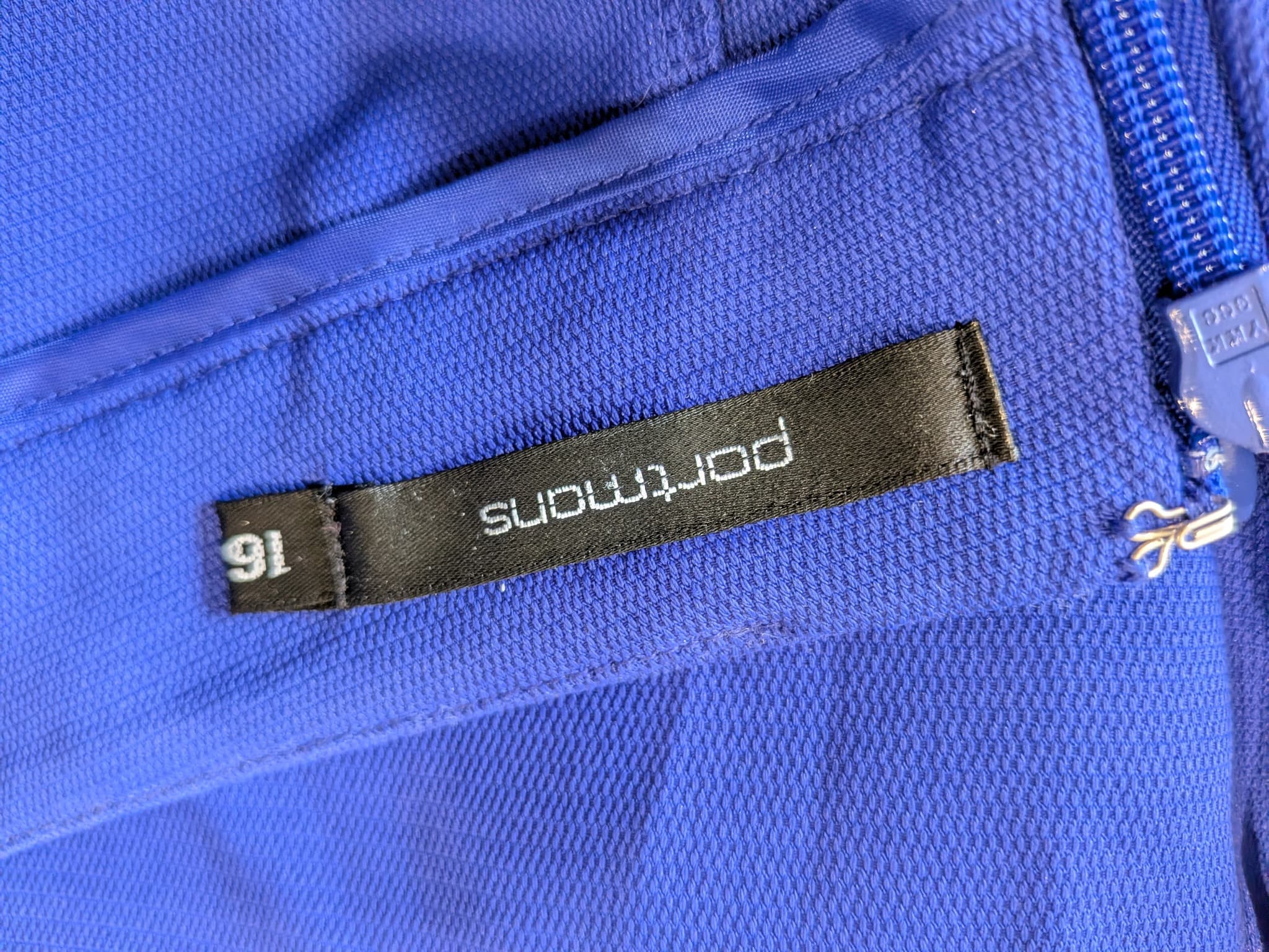 Portmans Wide Leg Trousers Size 16 Royal Blue Polyester Solid — photo 8 of 10