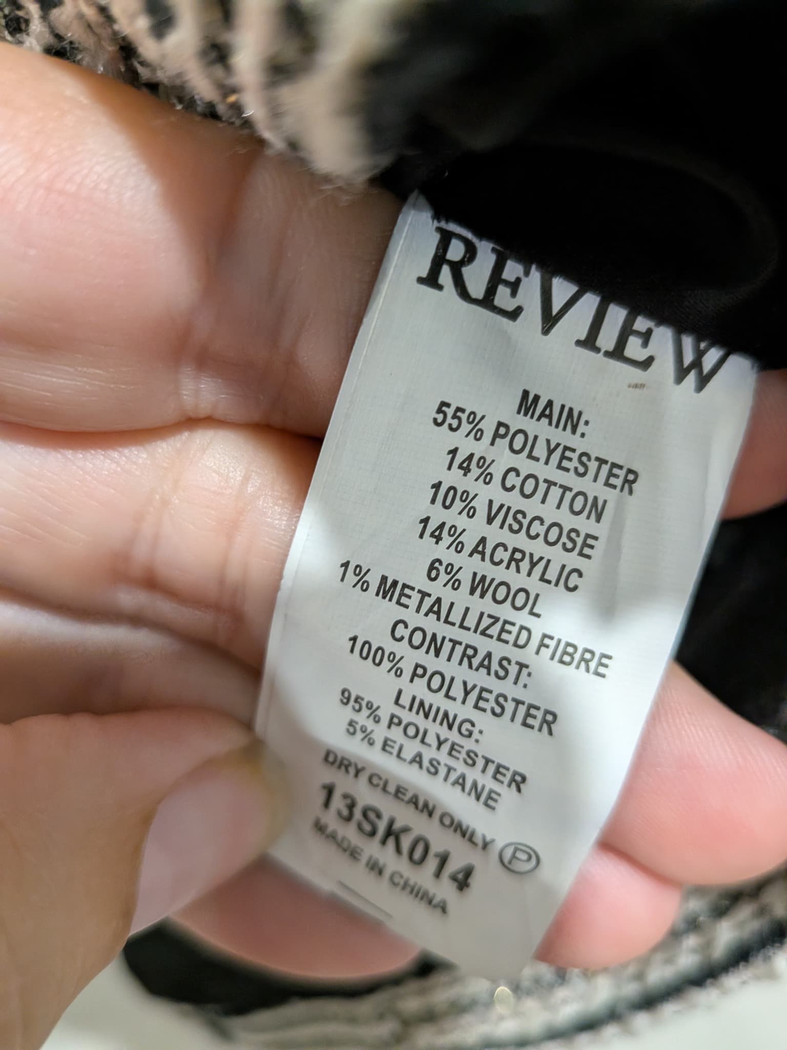 Review Tweed Pencil Skirt Size 8 Black White Ruffle Trim — photo 5 of 8