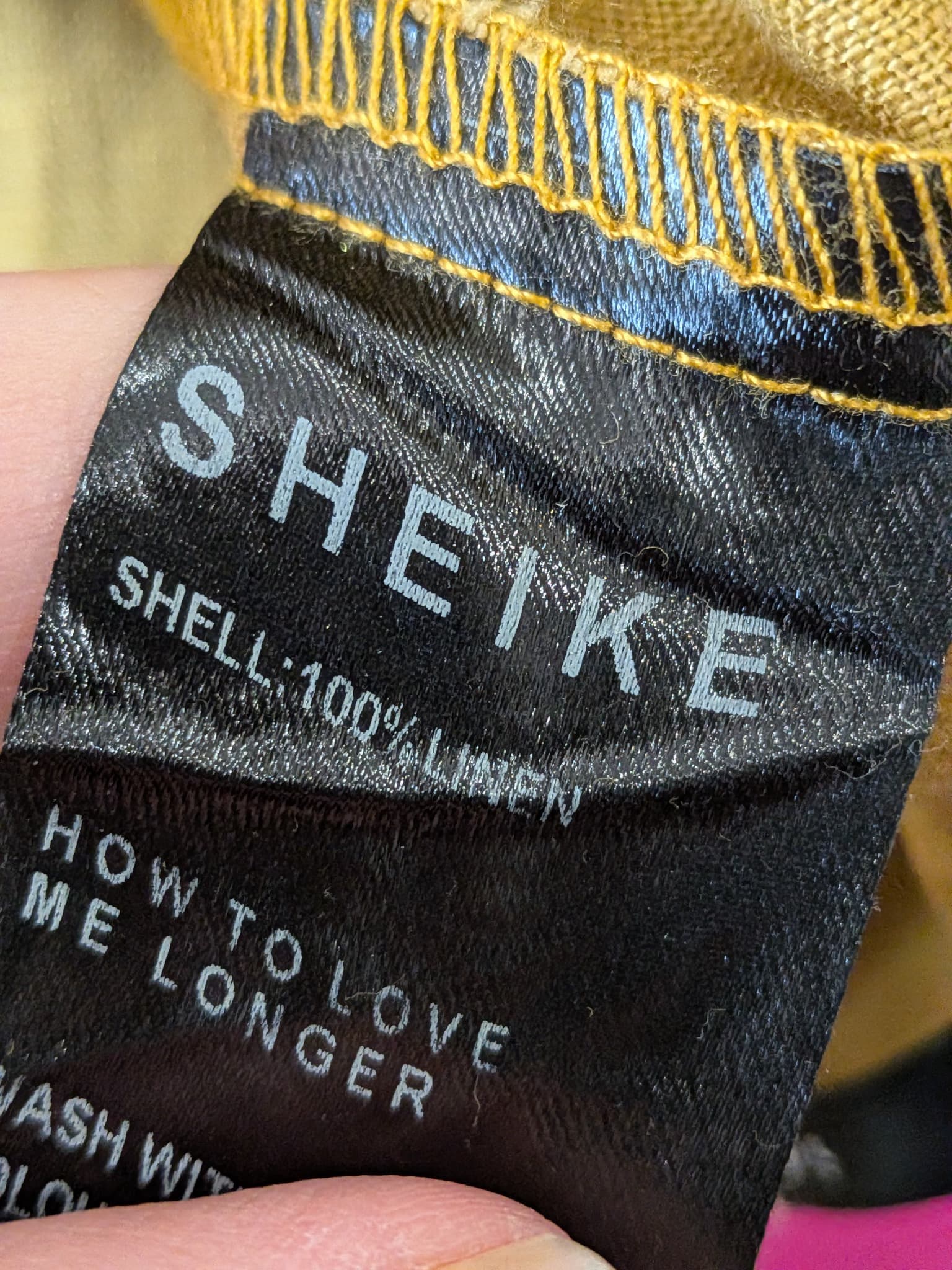 Sheike Trousers 14 Mustard 100% Linen High Waisted Pleated Wide Leg — photo 9 of 11