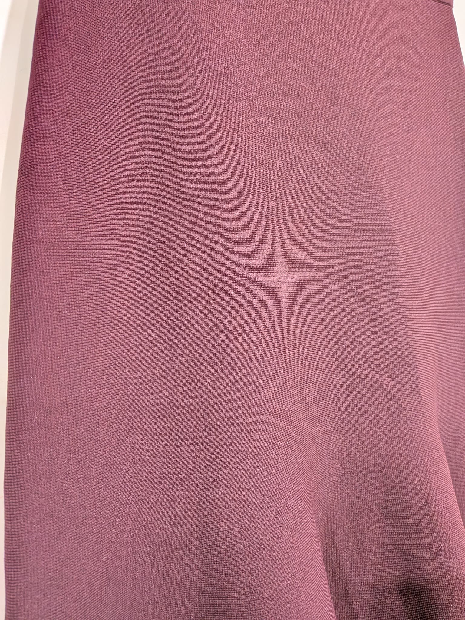 Veronika Maine Knit Flared Midi Skirt Burgundy Size S — photo 3 of 10