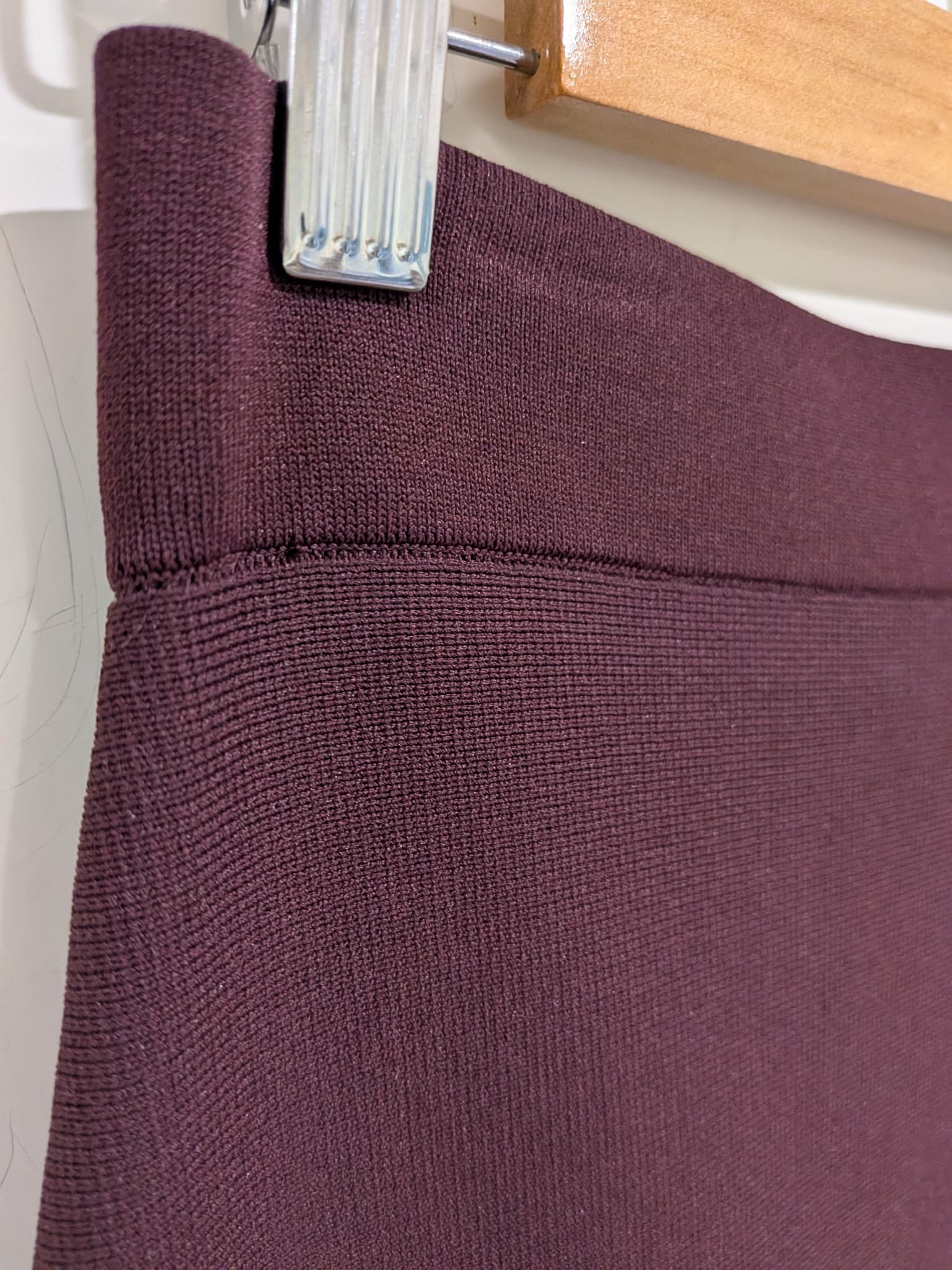 Veronika Maine Knit Flared Midi Skirt Burgundy Size S — photo 5 of 10