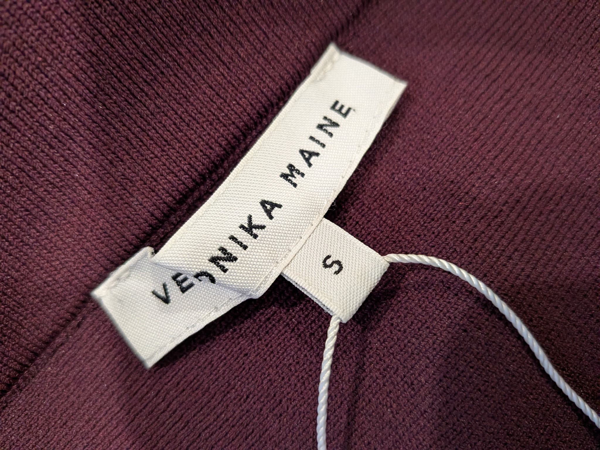 Veronika Maine Knit Flared Midi Skirt Burgundy Size S — photo 8 of 10