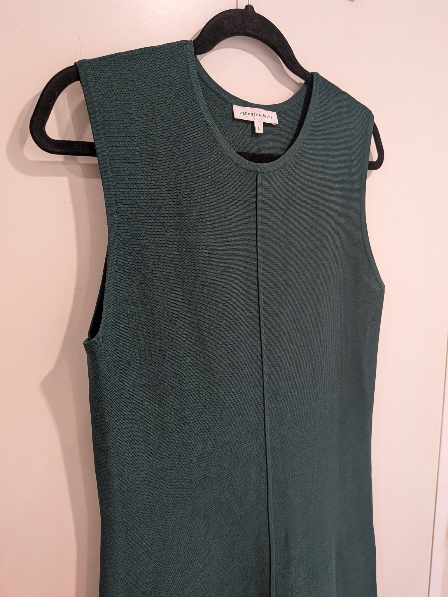 Veronika Maine Womens Sleeveless Knit Midi Dress Teal Size L — photo 5 of 11
