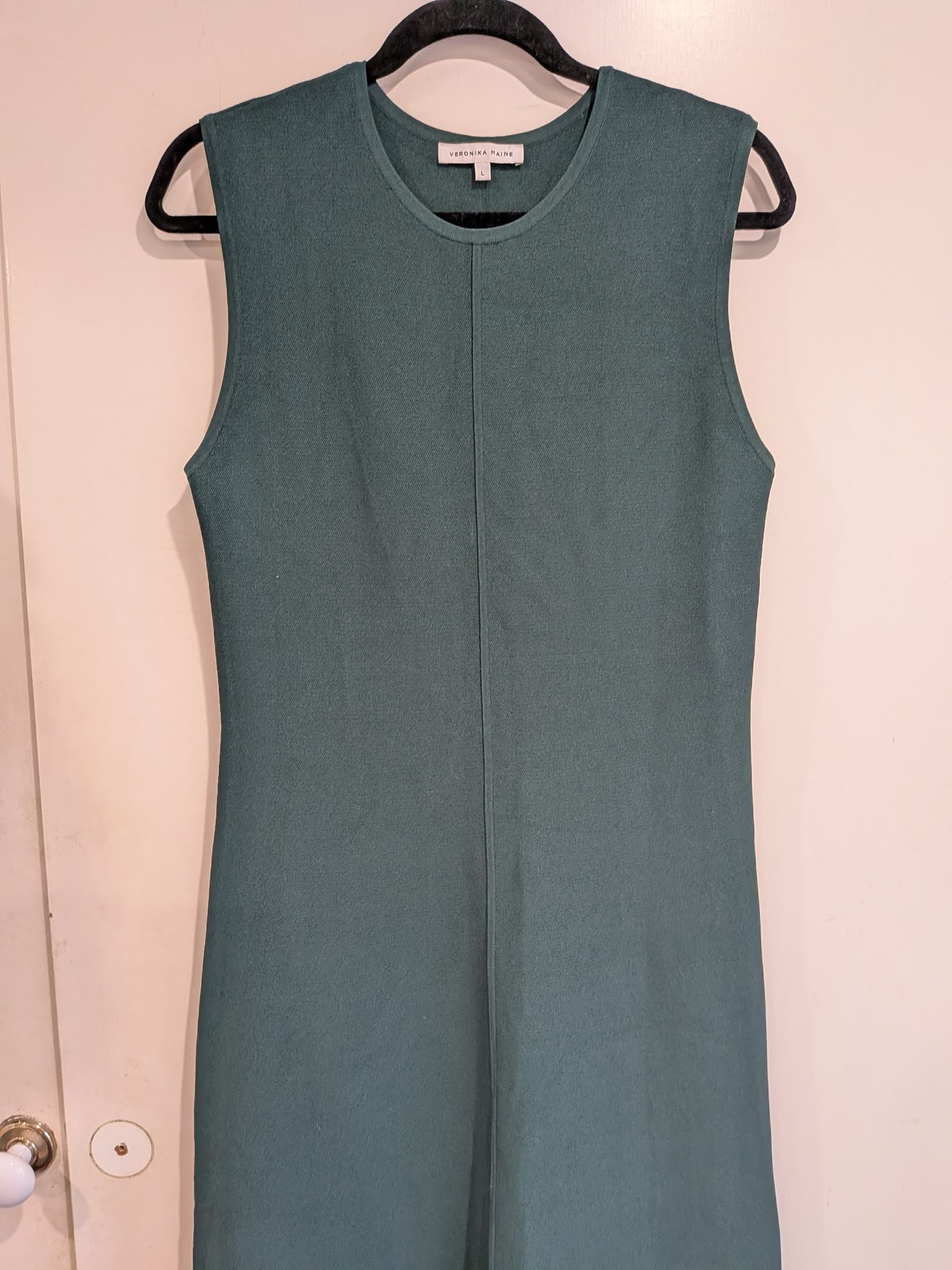 Veronika Maine Womens Sleeveless Knit Midi Dress Teal Size L — photo 3 of 11