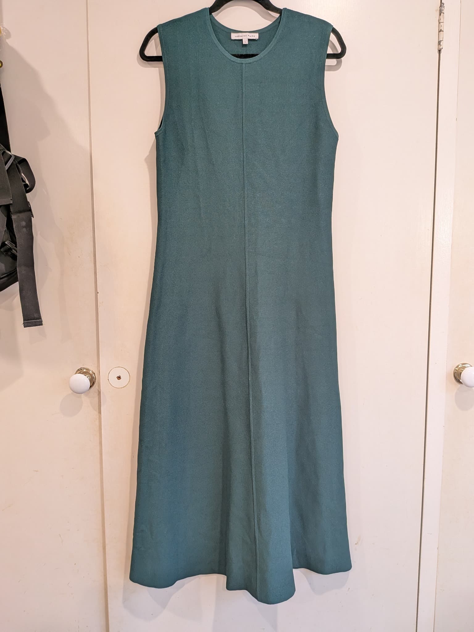 Veronika Maine Womens Sleeveless Knit Midi Dress Teal Size L — photo 4 of 11
