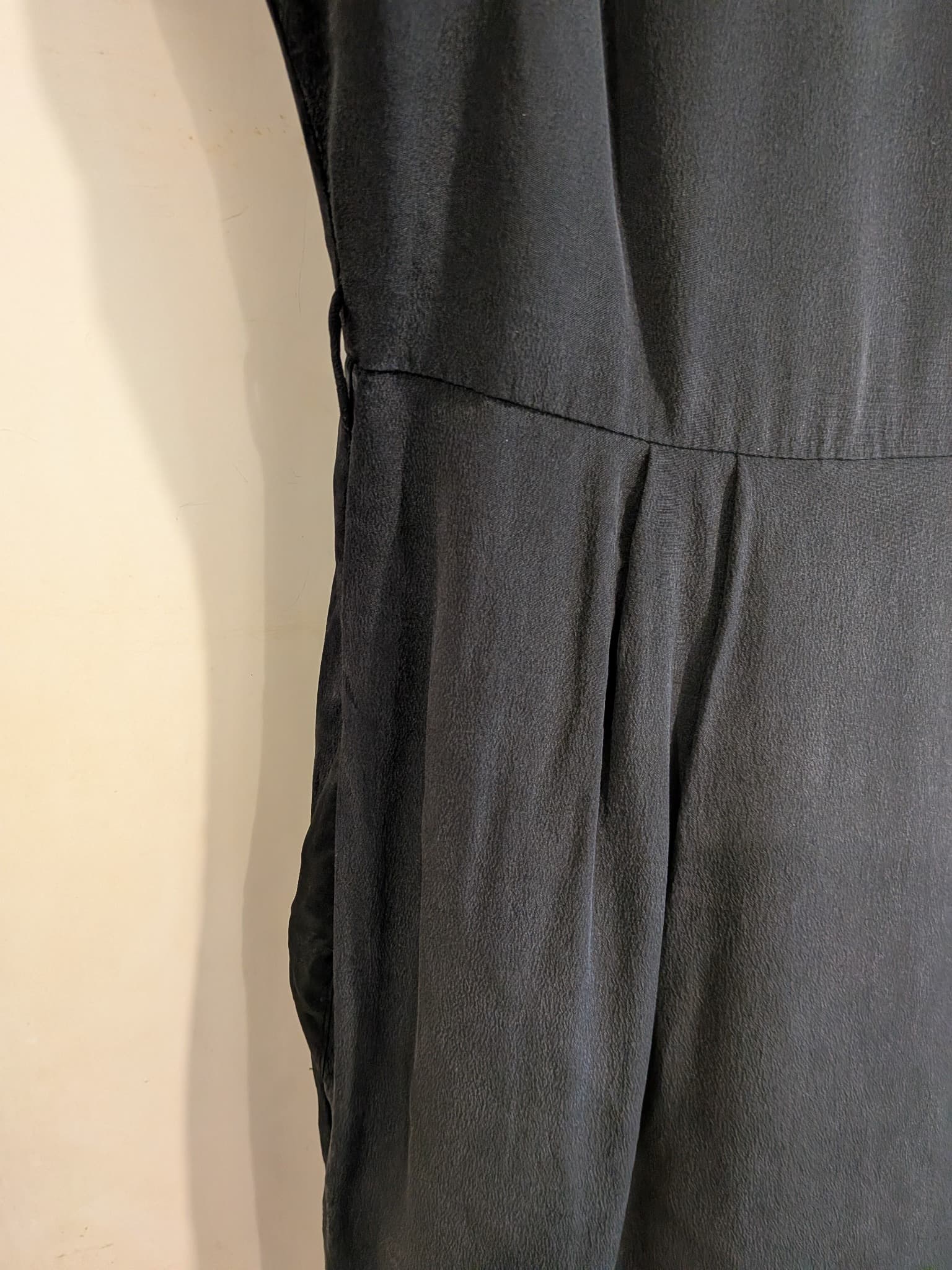 Yeojin Bae Womens Black Silk Flutter Sleeve Dress Size 12 — photo 4 of 12