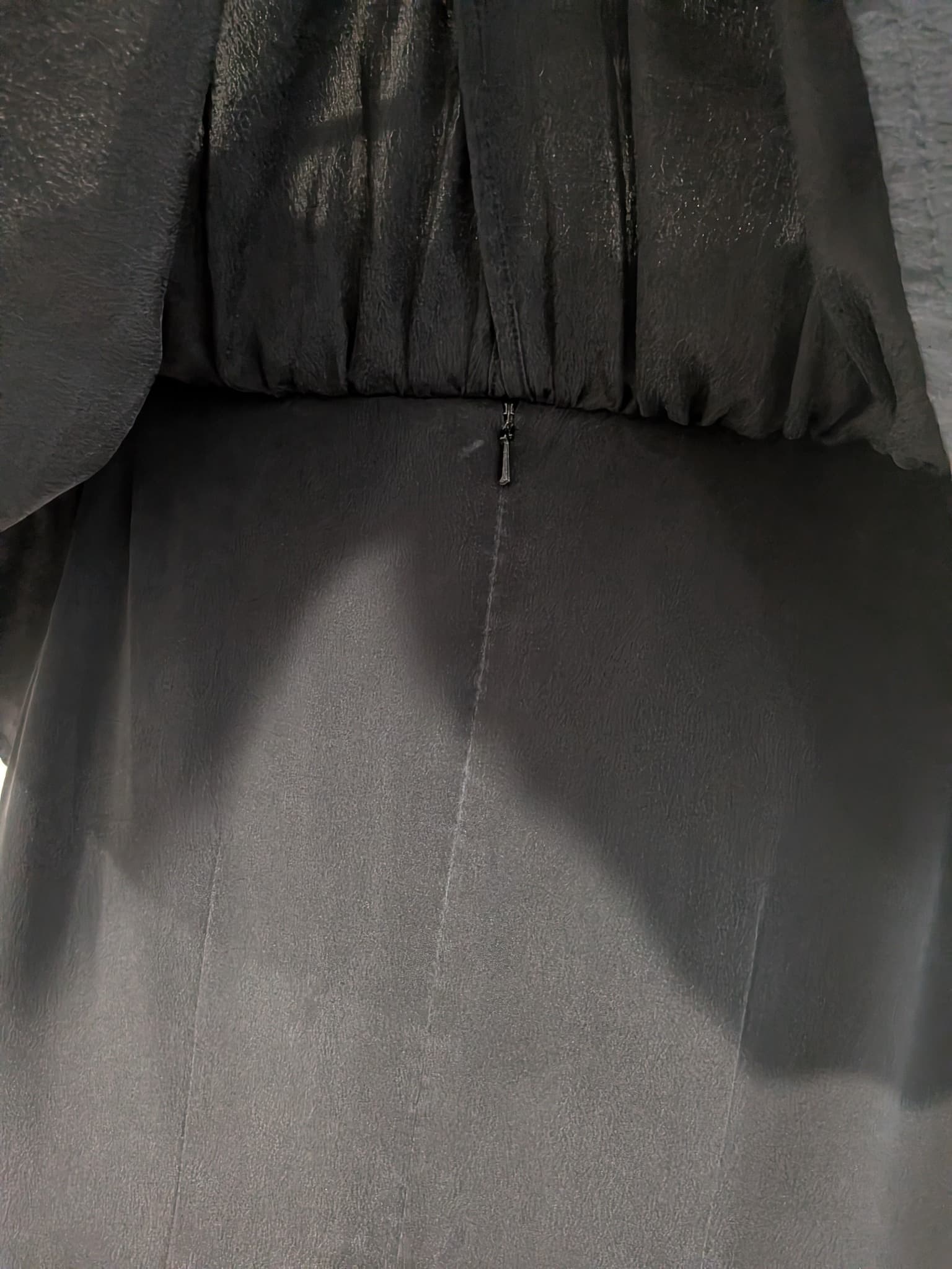 Yeojin Bae Womens Black Silk Flutter Sleeve Dress Size 12 — photo 10 of 12