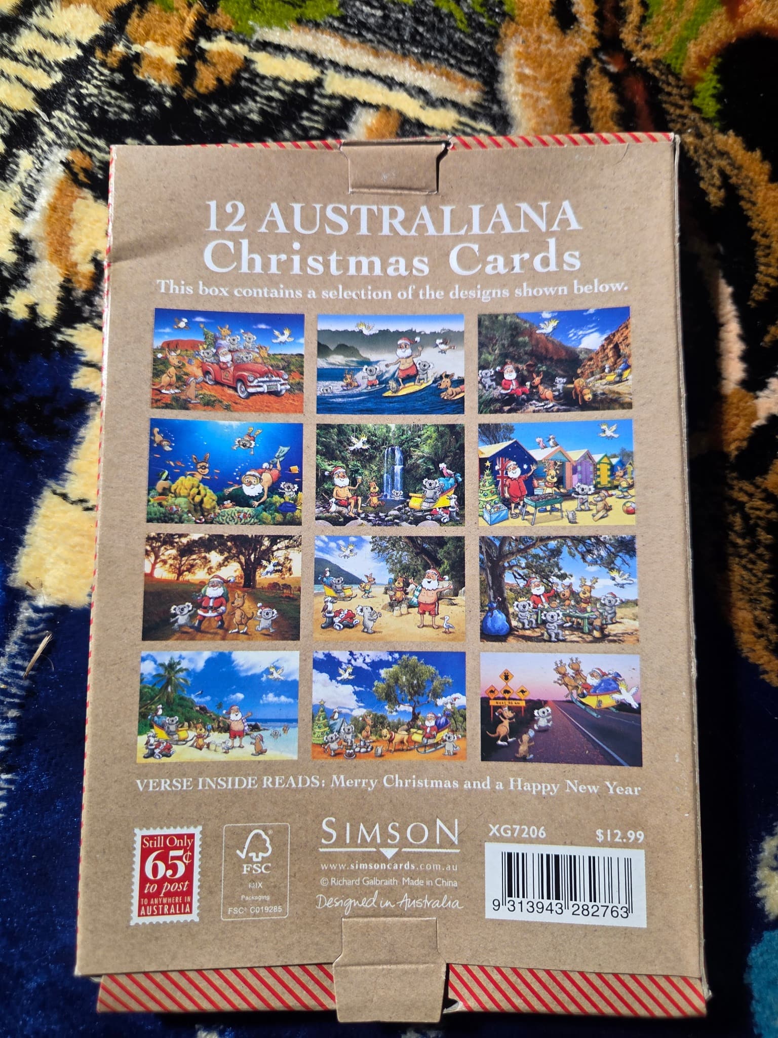 12 Australiana Assorted Christmas Cards - Festive Australian Wildlife Scenes — photo 2 of 2