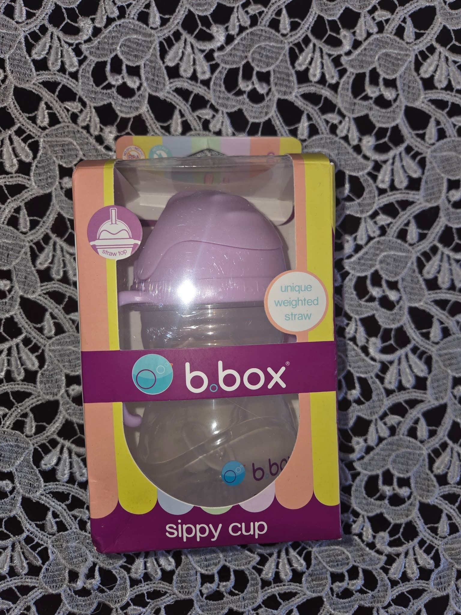 b.box Sippy Cup with Weighted Straw - Boysenberry 240ml — photo 1 of 2