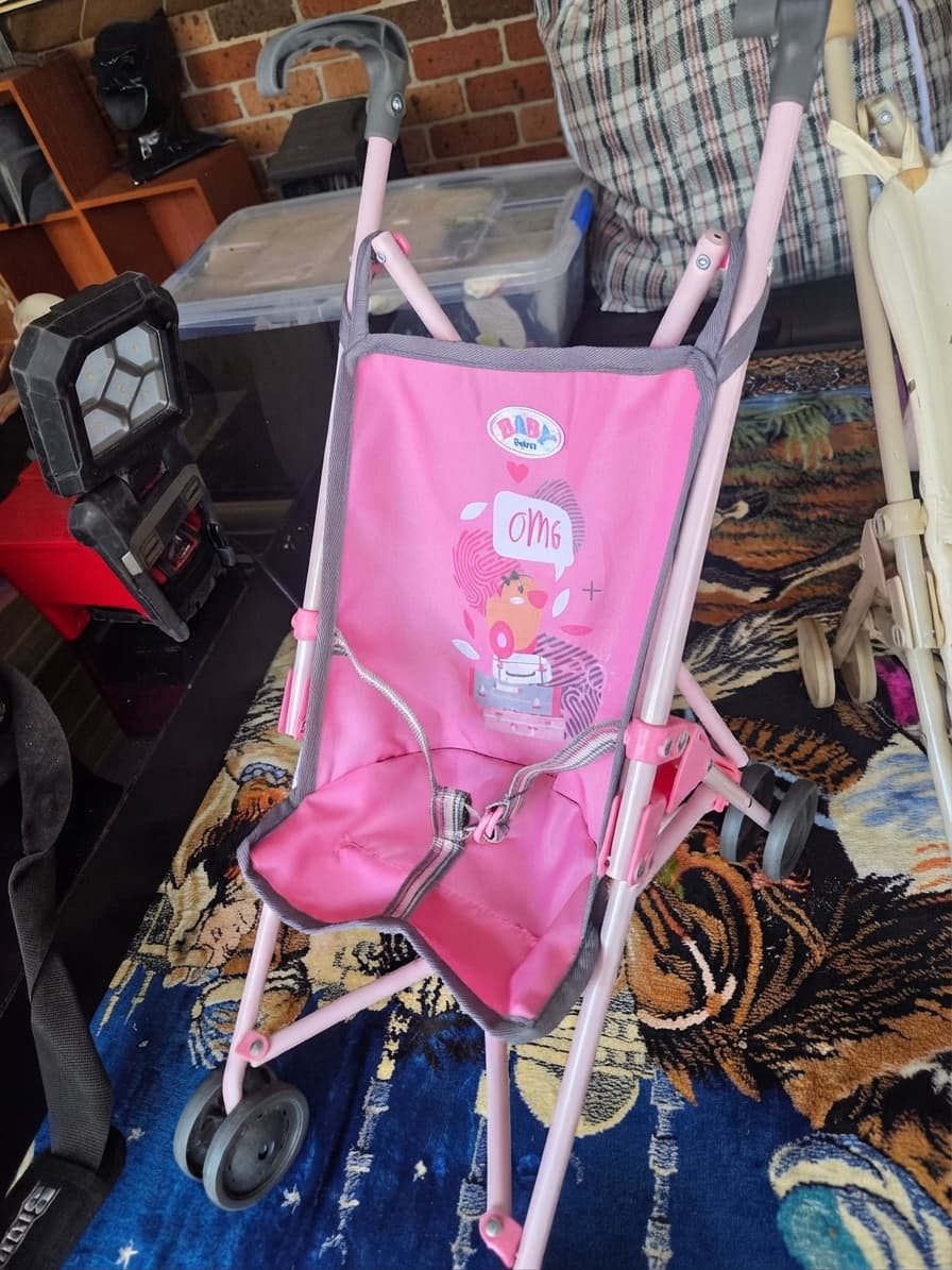 Baby Born Doll Stroller - Pink Folding Pram — photo 1 of 2
