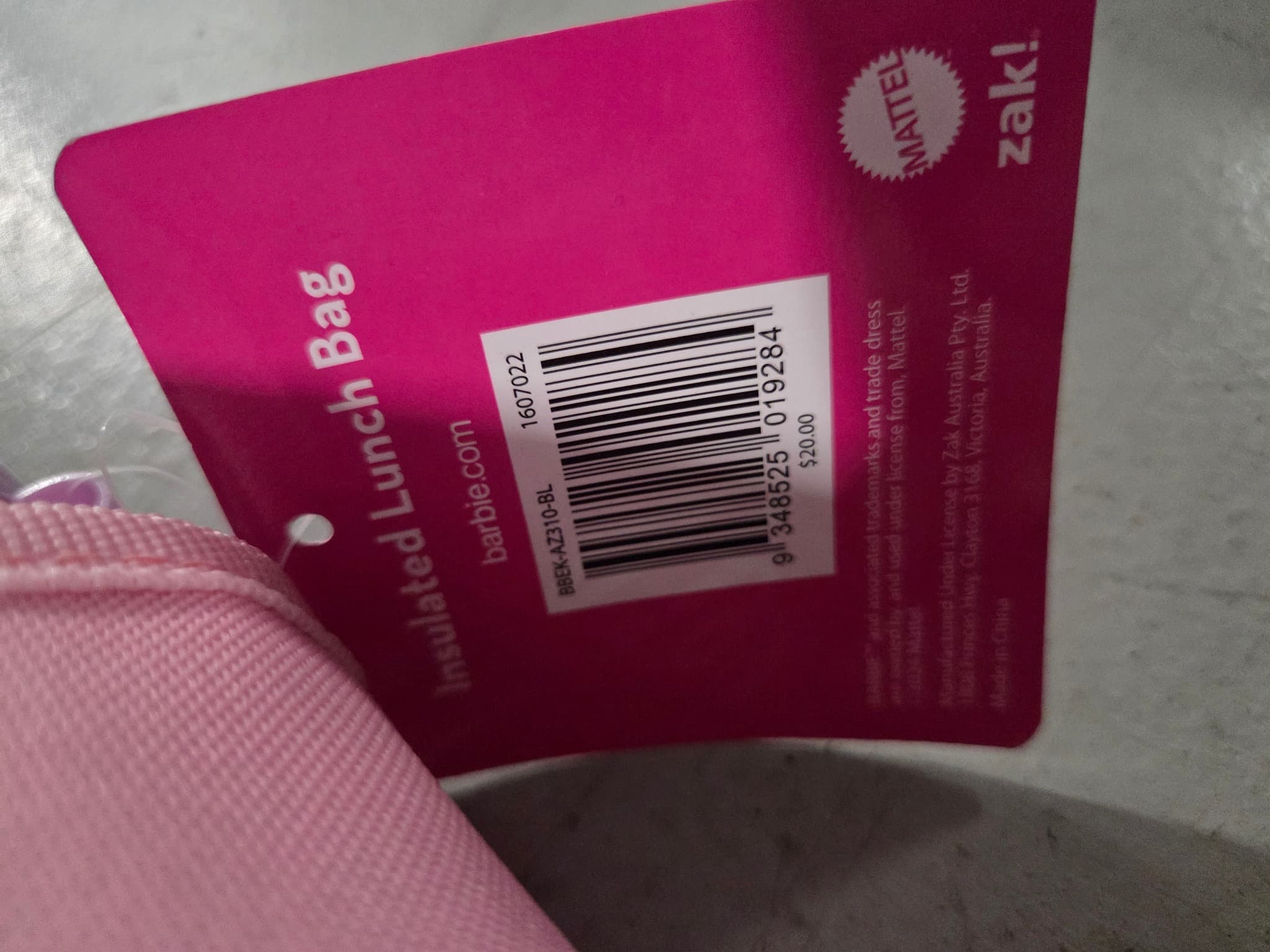 Barbie Insulated Lunch Bag With Water Bottle - New With Tags — photo 2 of 3