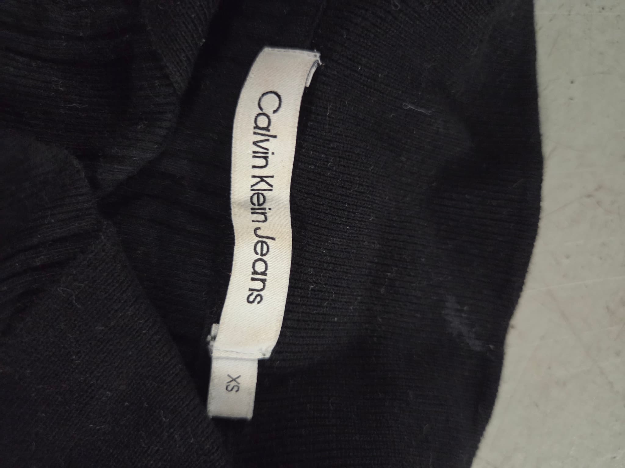 Calvin Klein Jeans Jeans Jeans Ribbed Long Sleeve Polo Crop Top - Black Women's XS — photo 3 of 5