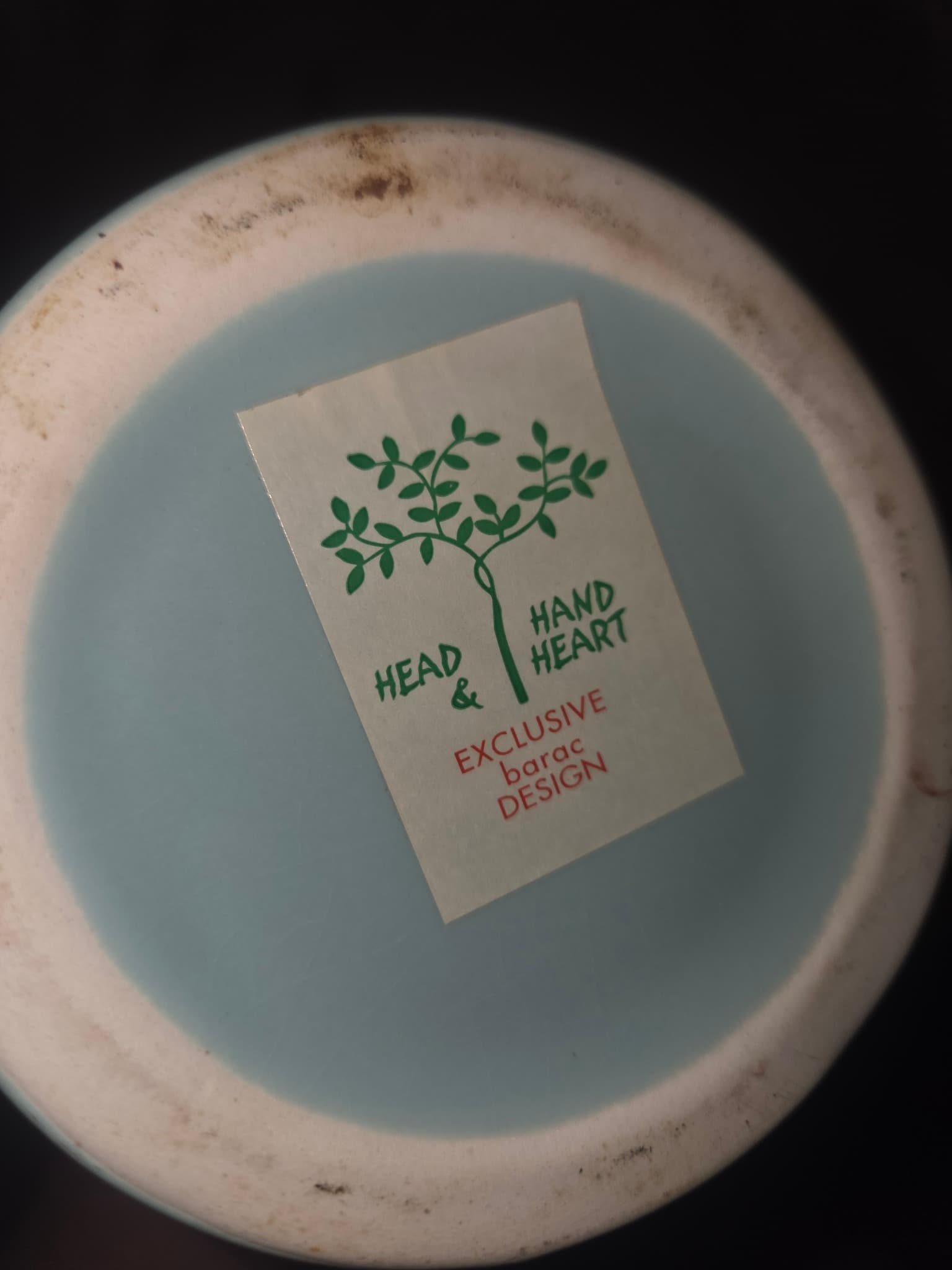 Ceramic Vase - Light Blue Embossed Scroll — photo 3 of 3