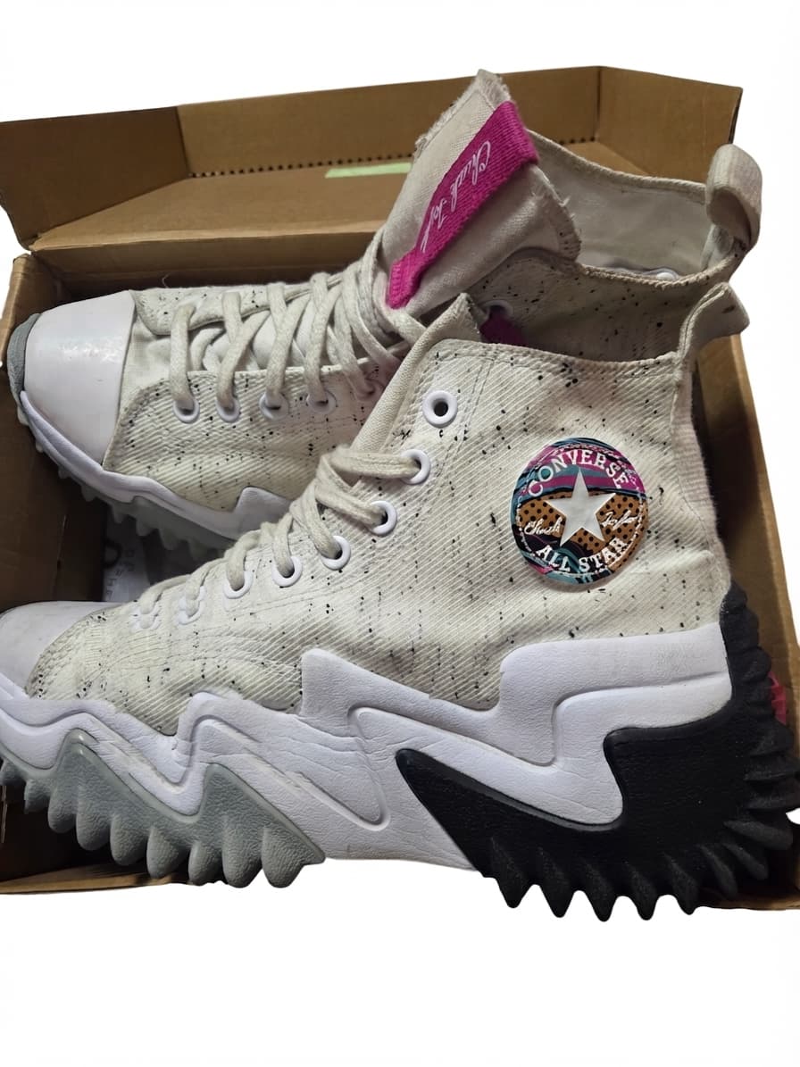 Converse Run Star Motion High Top - Egret/Black/Pink