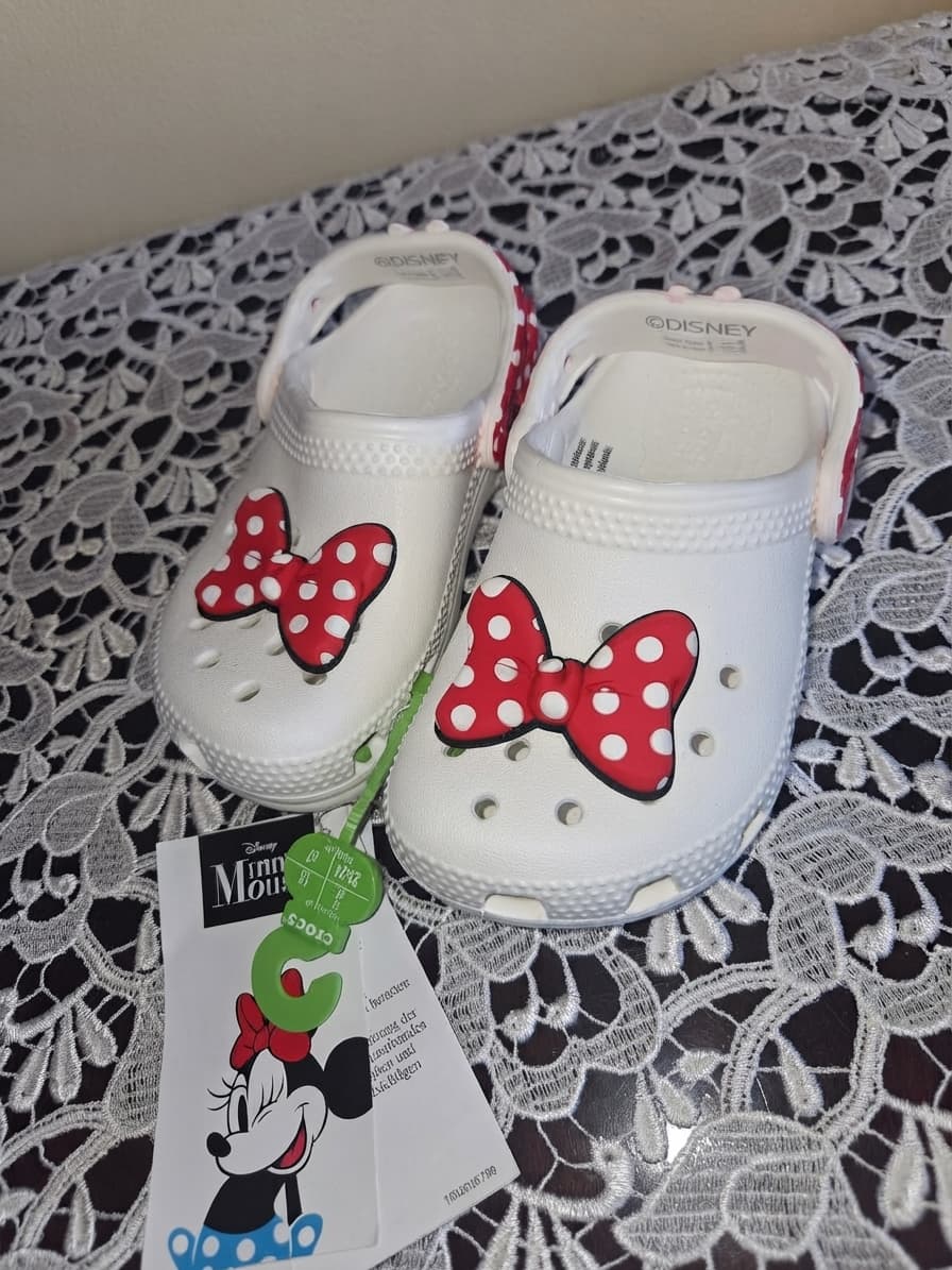 Crocs Kids' Disney Minnie Mouse Clogs - White/Red Polka Dot — photo 1 of 4