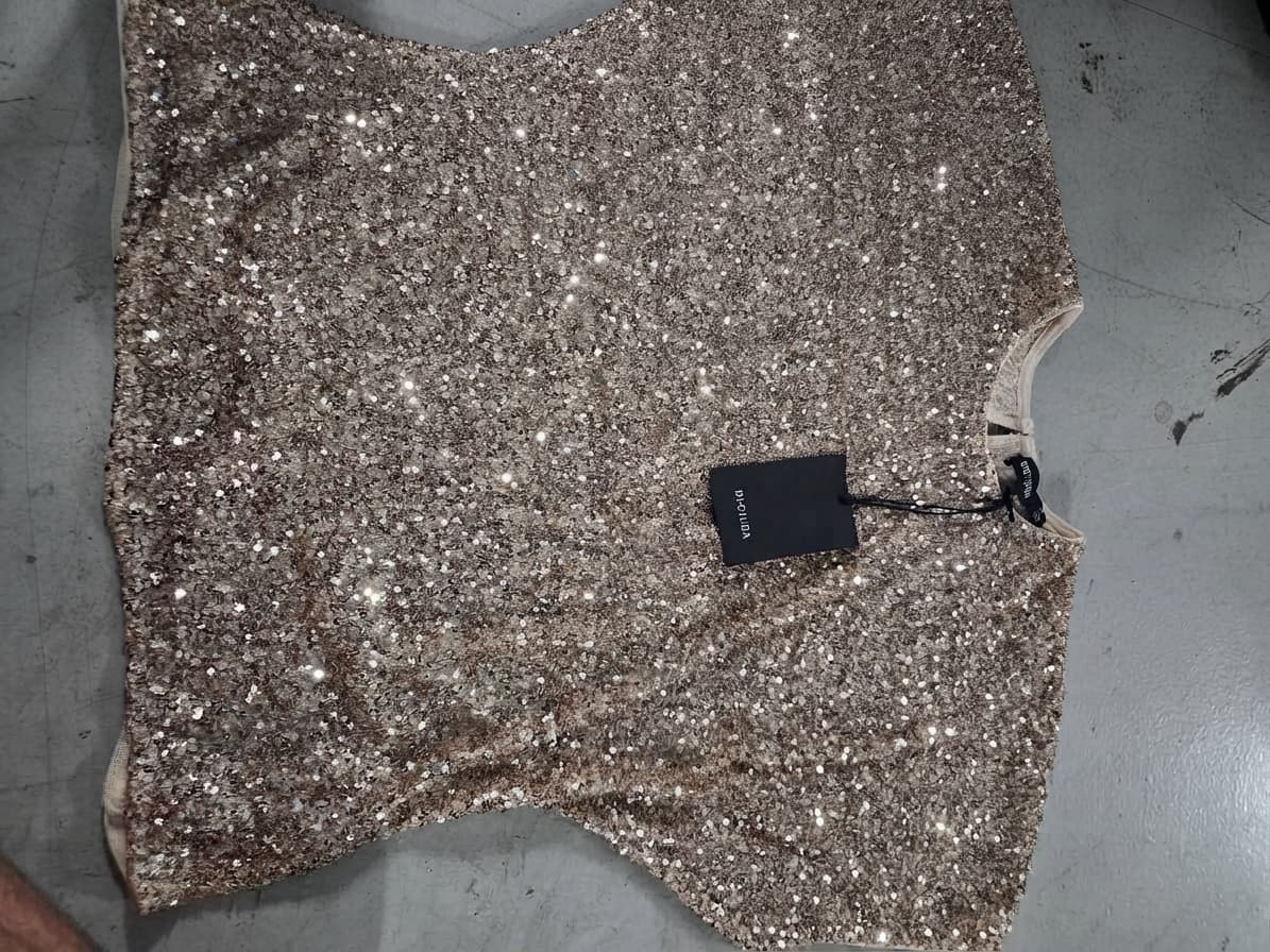 Decjuba Erin Sequin Tee - Gold Size M New With Tags — photo 1 of 3