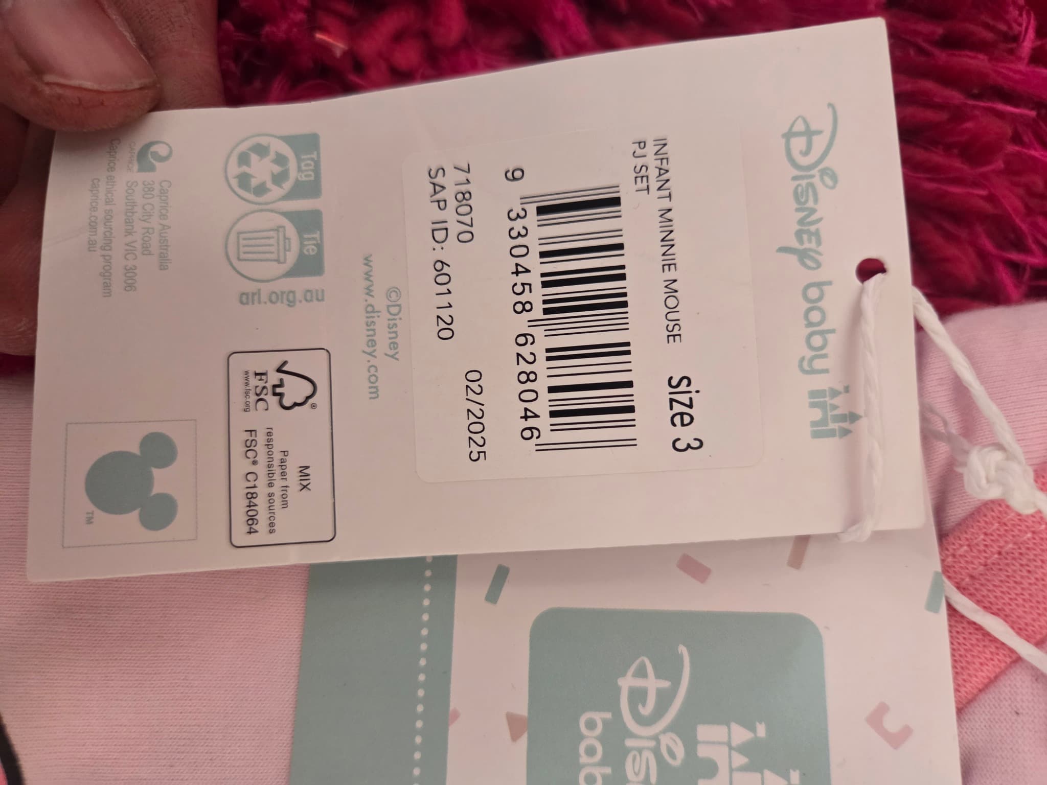 Disney baby baby Baby Minnie Mouse Infant Knit PJ Set - Size 3 — photo 2 of 3