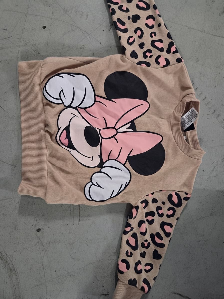 Disney Minnie Mouse Leopard Print Sweatshirt - Size 2 — photo 1 of 2