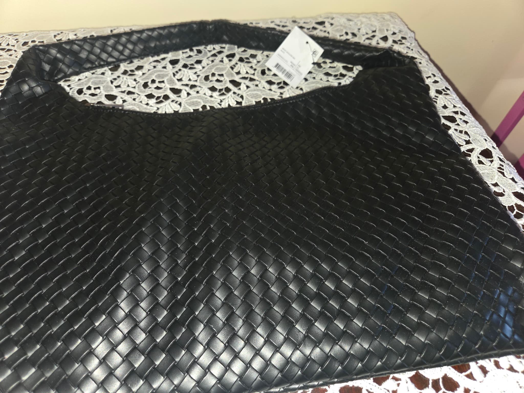 EPC Black Woven Shoulder Bag - New With Tags — photo 2 of 4