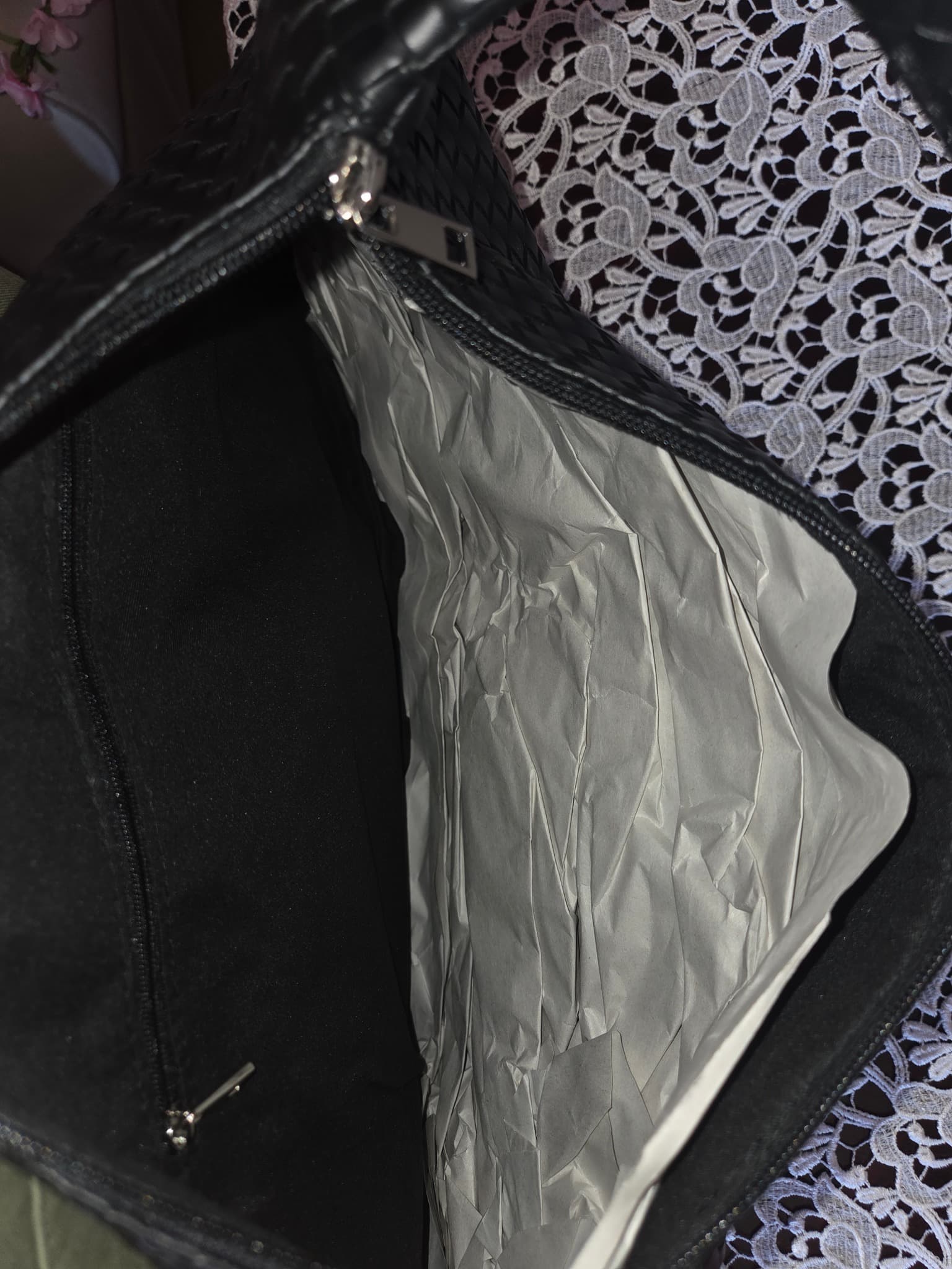 EPC Black Woven Shoulder Bag - New With Tags — photo 4 of 4