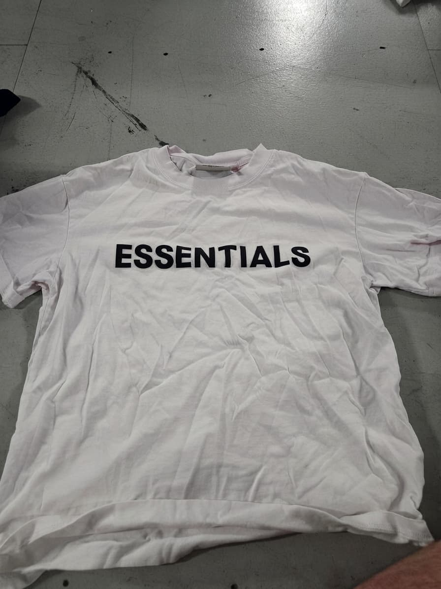 Essentials T-Shirt - White Boxy Logo Tee — photo 1 of 2