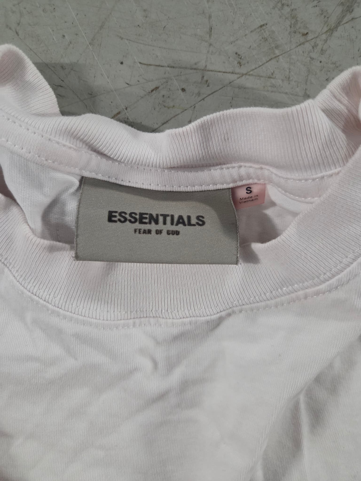Essentials T-Shirt - White Boxy Logo Tee — photo 2 of 2
