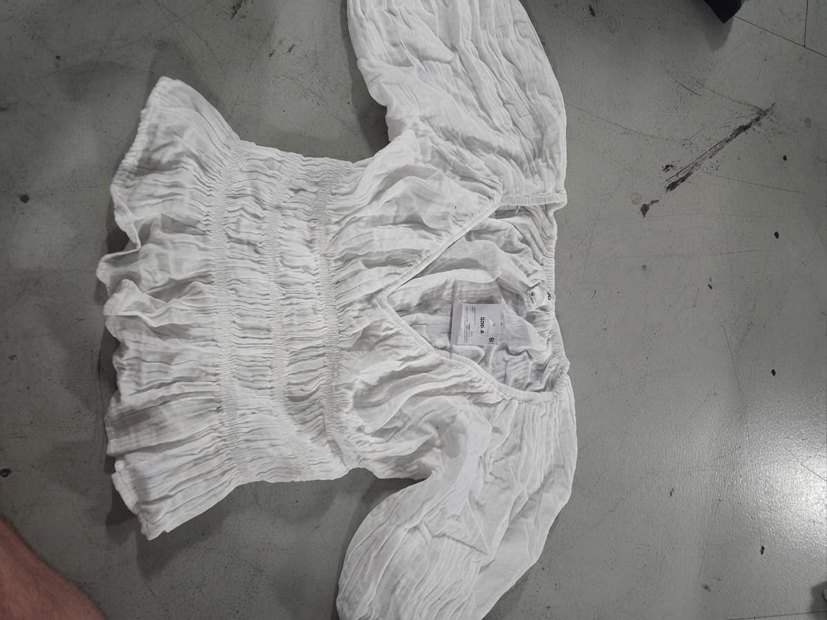 FC Women's Gauze Boho Peasant Top - White Size 6 — photo 1 of 2