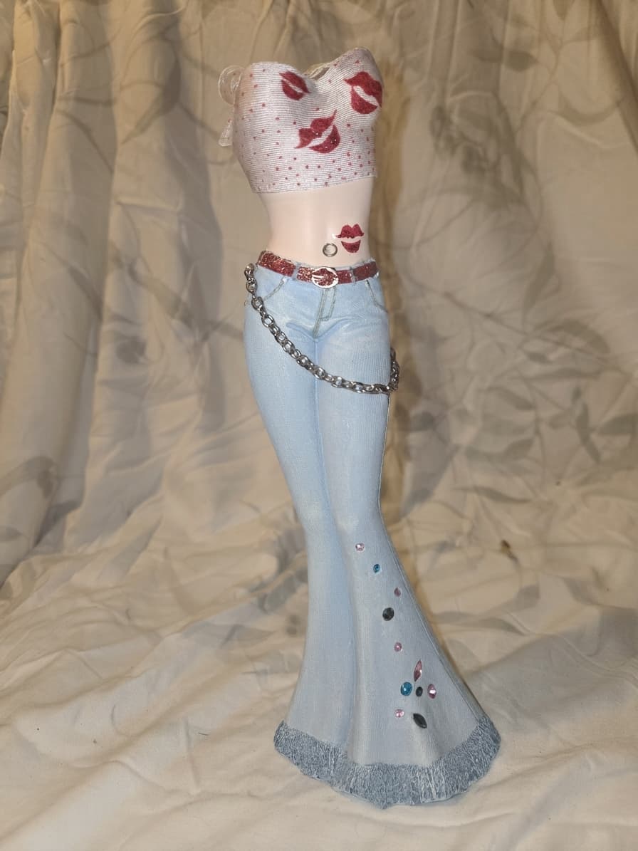 Foundations 'Divas' Figurine - Kiss Print Top & Flared Jeans — photo 1 of 3
