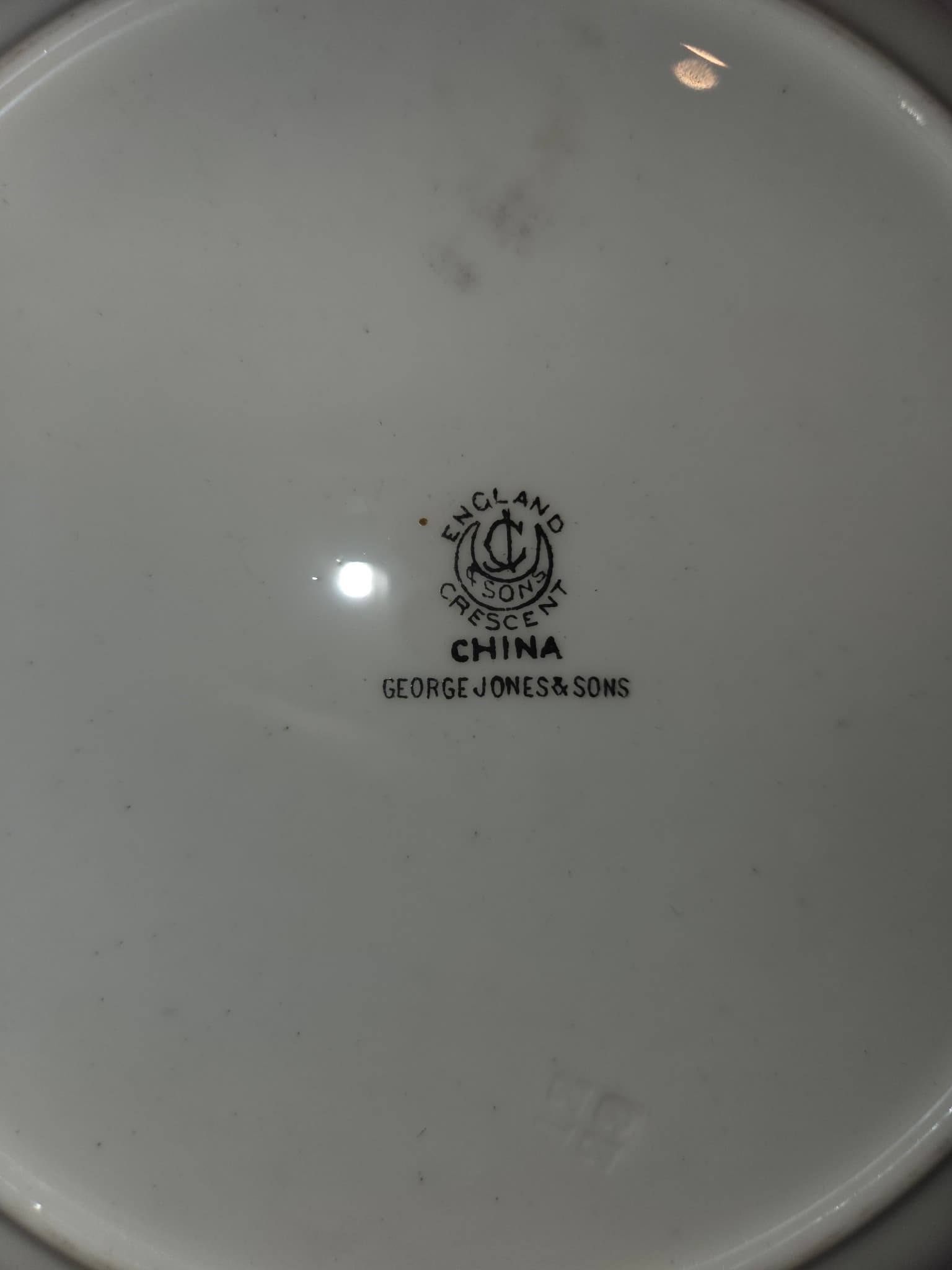 George Jones & Sons Crescent China Dinner Plates - Blue & Gold — photo 3 of 3
