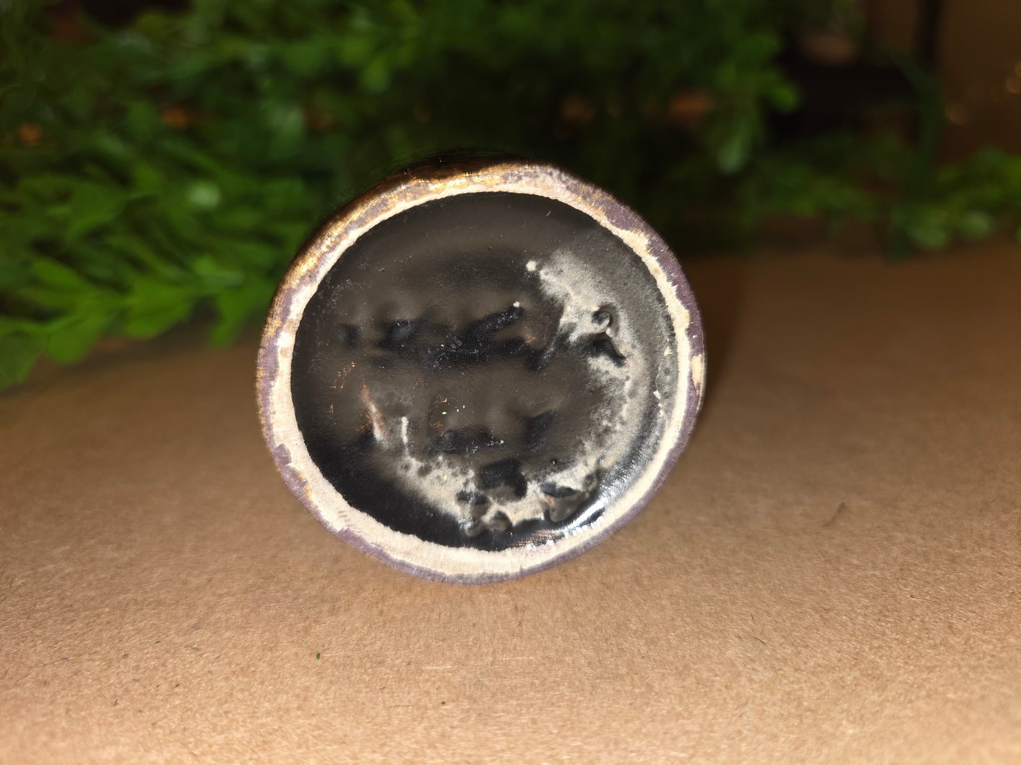 Gold Crackle Glaze Ceramic Bud Vase — photo 3 of 3