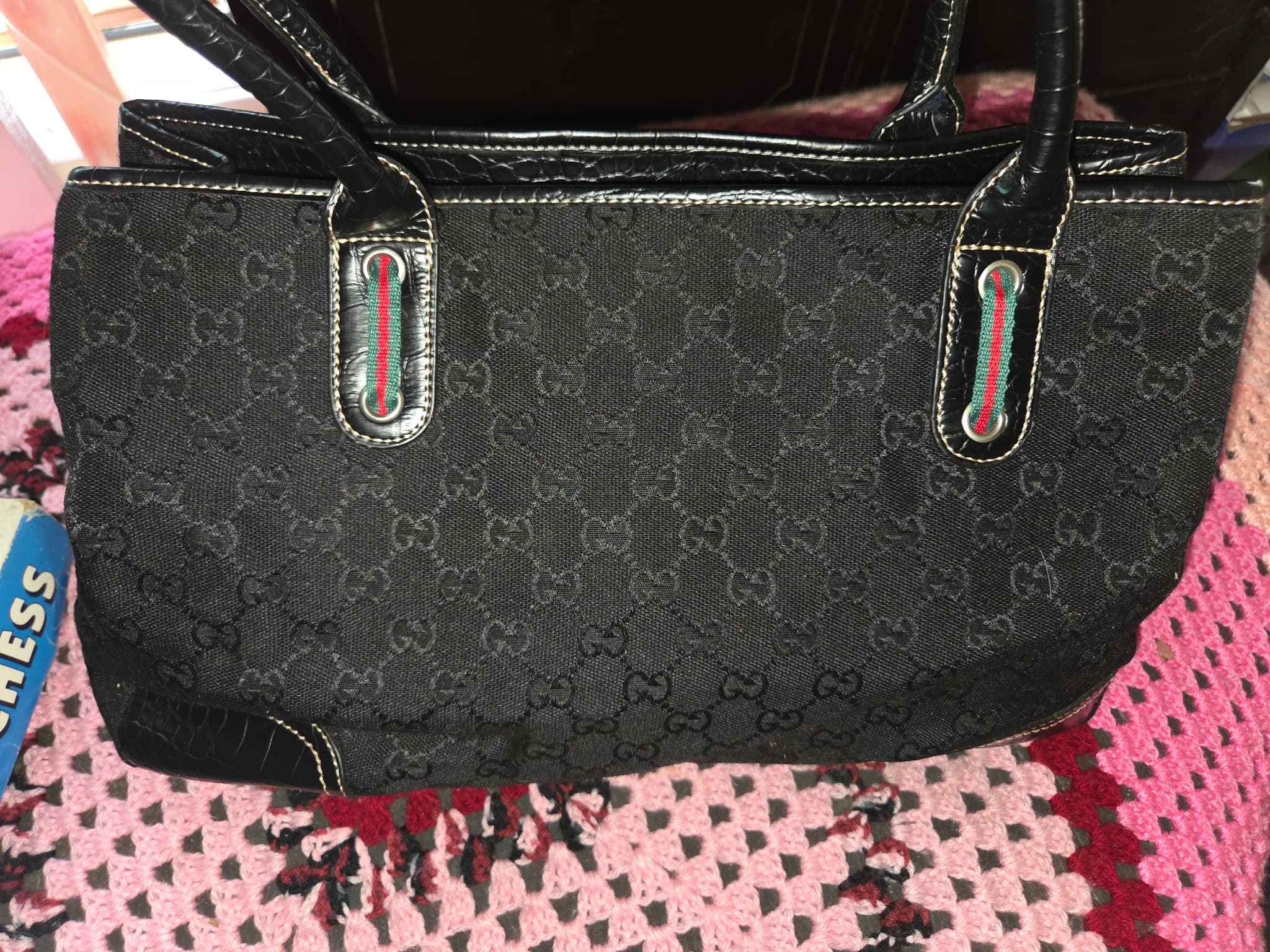 Gucci GG Monogram Canvas Tote Bag - Black — photo 2 of 6