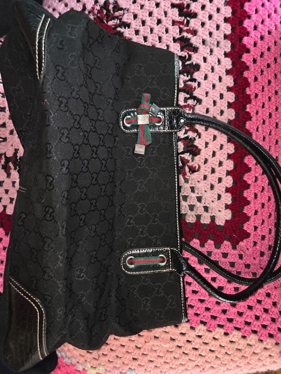 Gucci GG Monogram Canvas Tote Bag - Black — photo 1 of 6