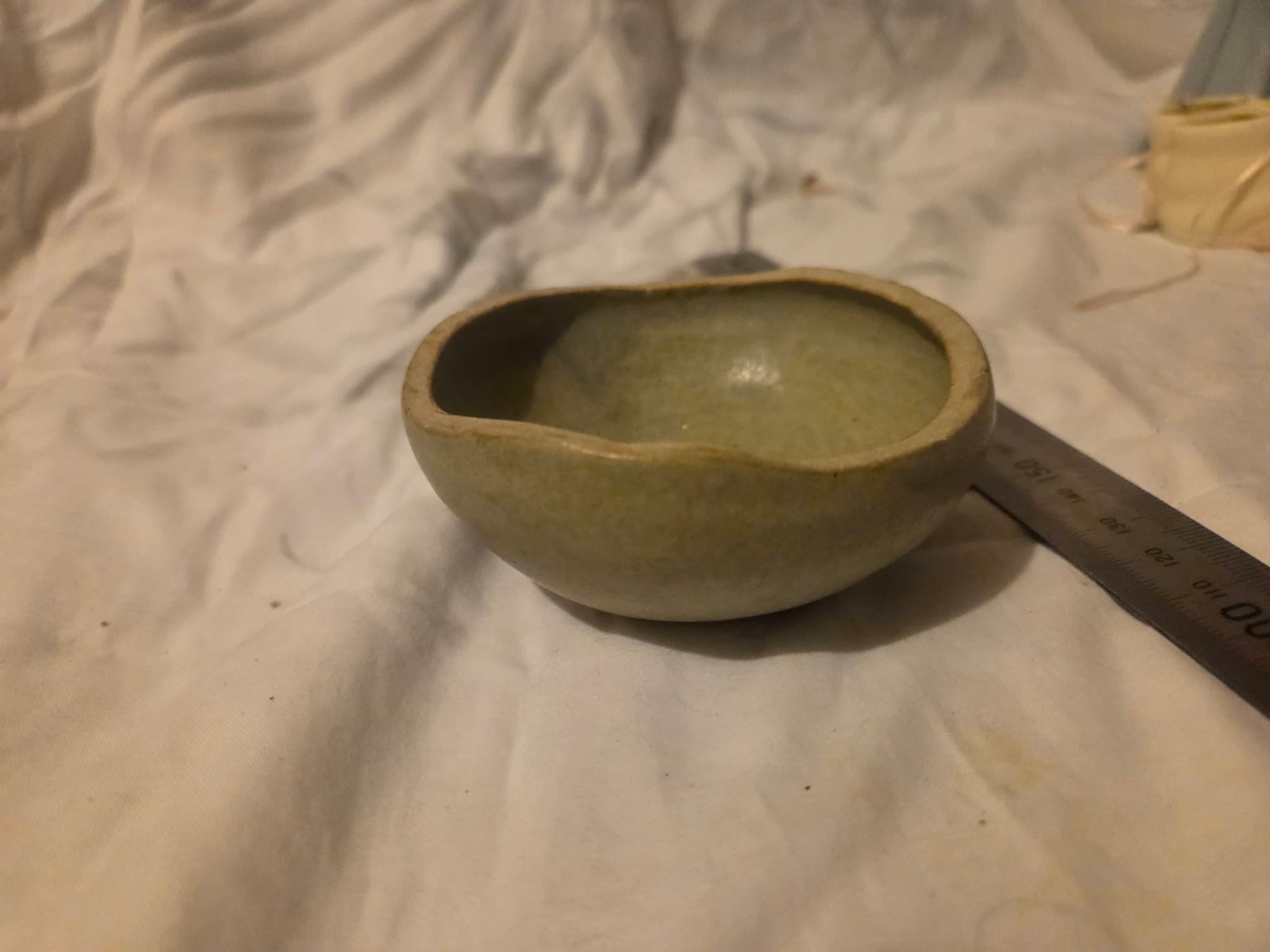 Handmade Studio Pottery Celadon Glaze Bowl - 91 — photo 3 of 3