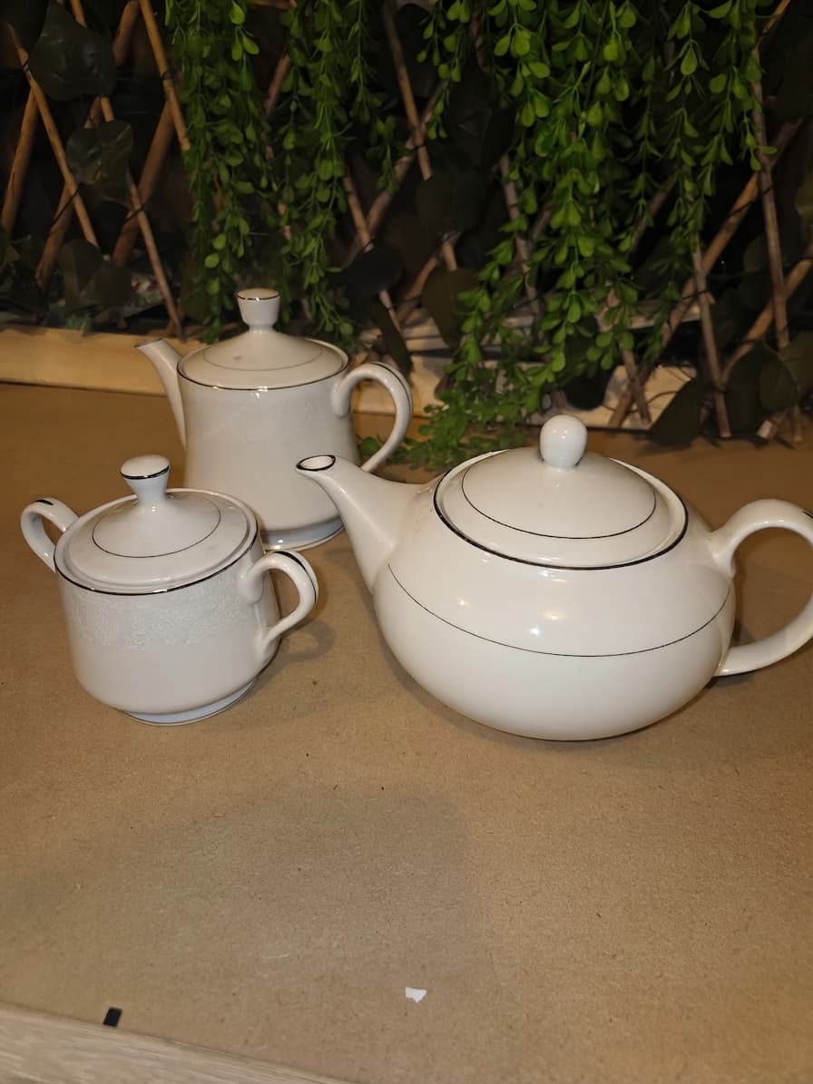 International Royalty Fine China Tea Set - Enchanting Lace Pattern — photo 1 of 5