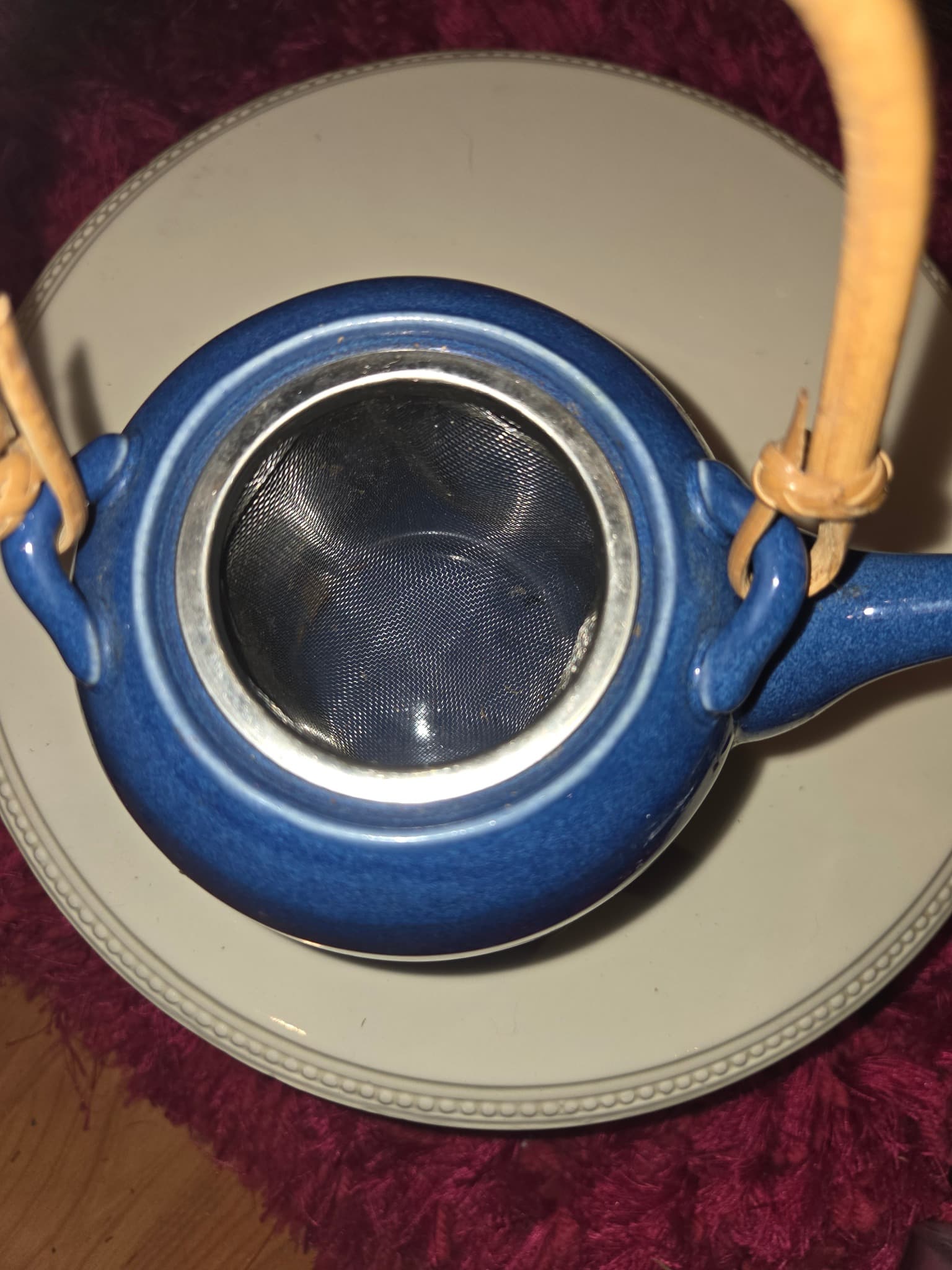 Japanese Style Ceramic Teapot Set With Rattan Handle — photo 3 of 4