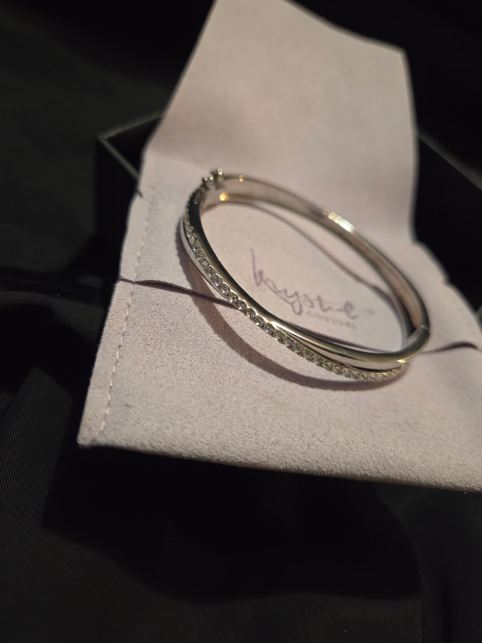 krystal COUTURE Crystal Bangle Bracelet - Silver Tone — photo 2 of 2