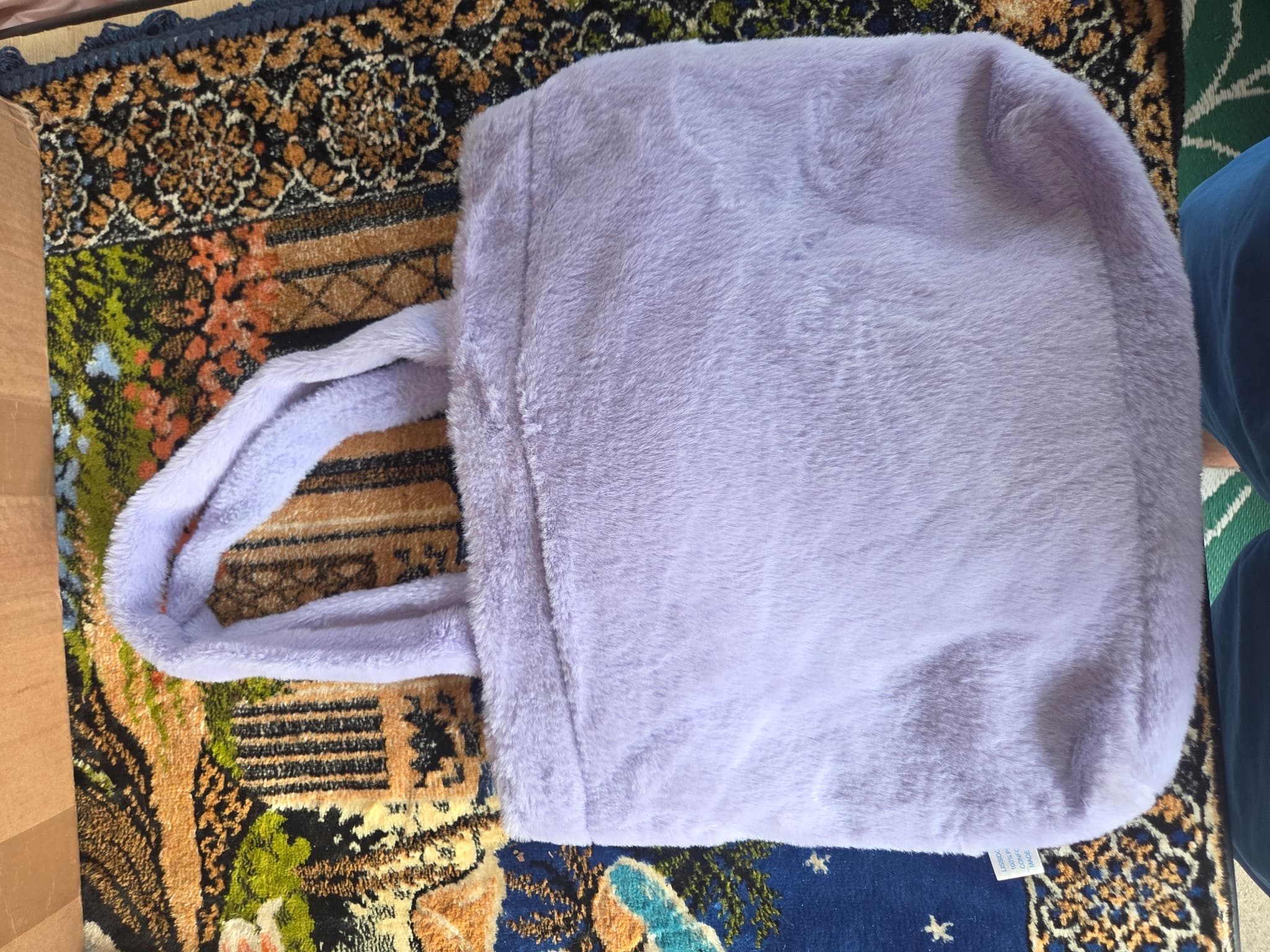 Lilo & Stitch Plush Tote Bag - Purple Fuzzy Shoulder Bag — photo 2 of 2