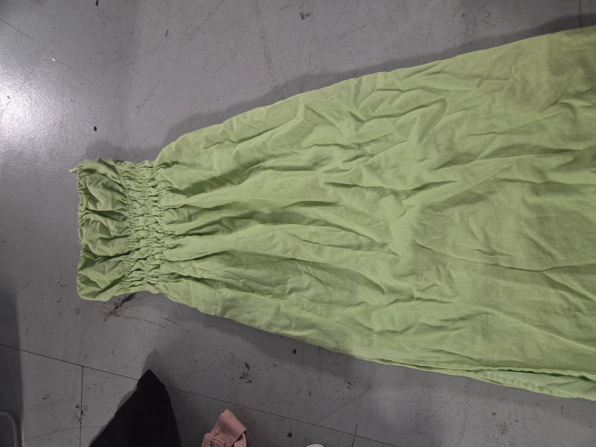 Lime Green Smocked Tube Maxi Dress - Size 6 — photo 1 of 3