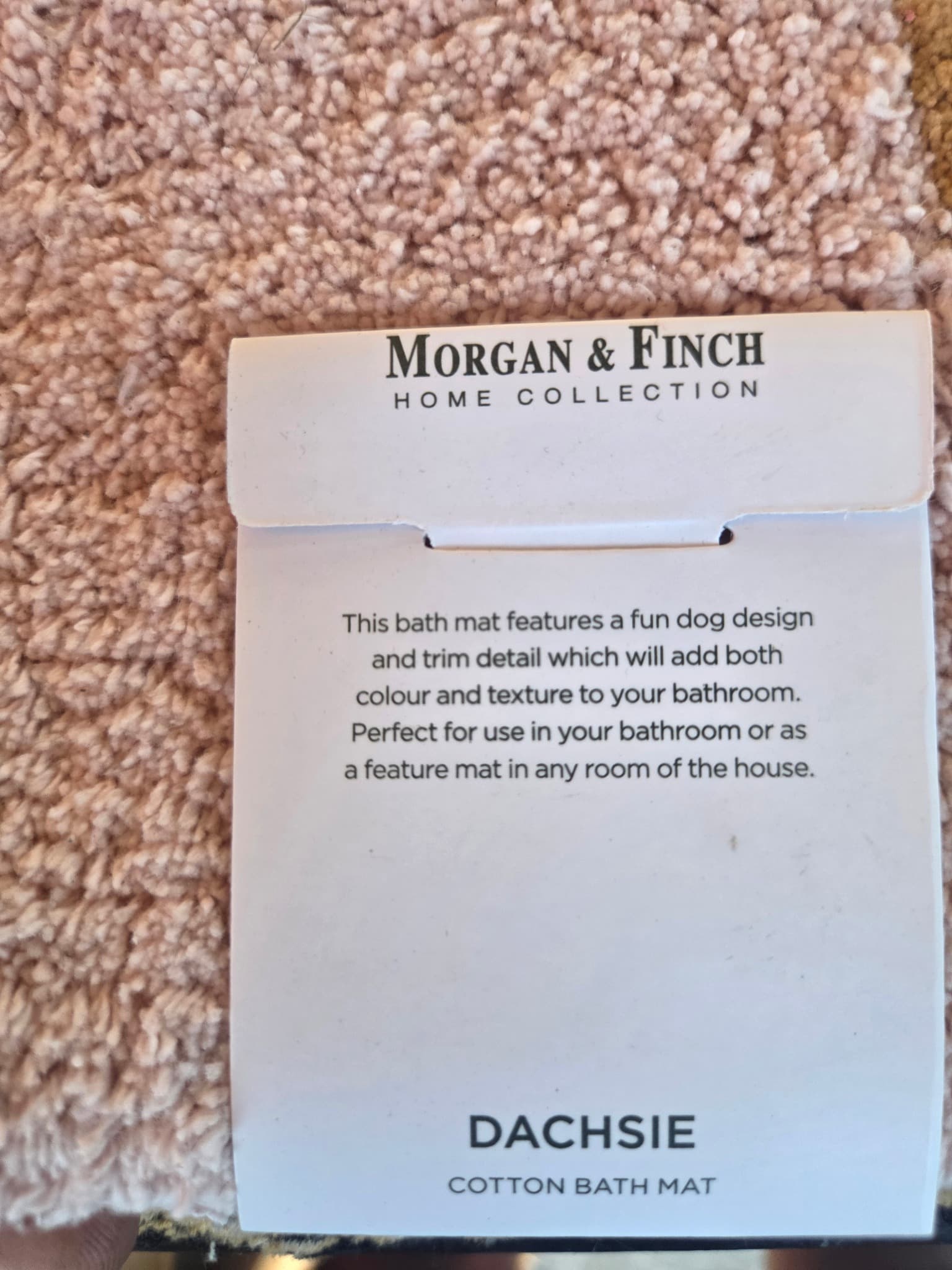 Morgan & Finch Dachsie Cotton Bath Mat - Pale Lilac — photo 2 of 3