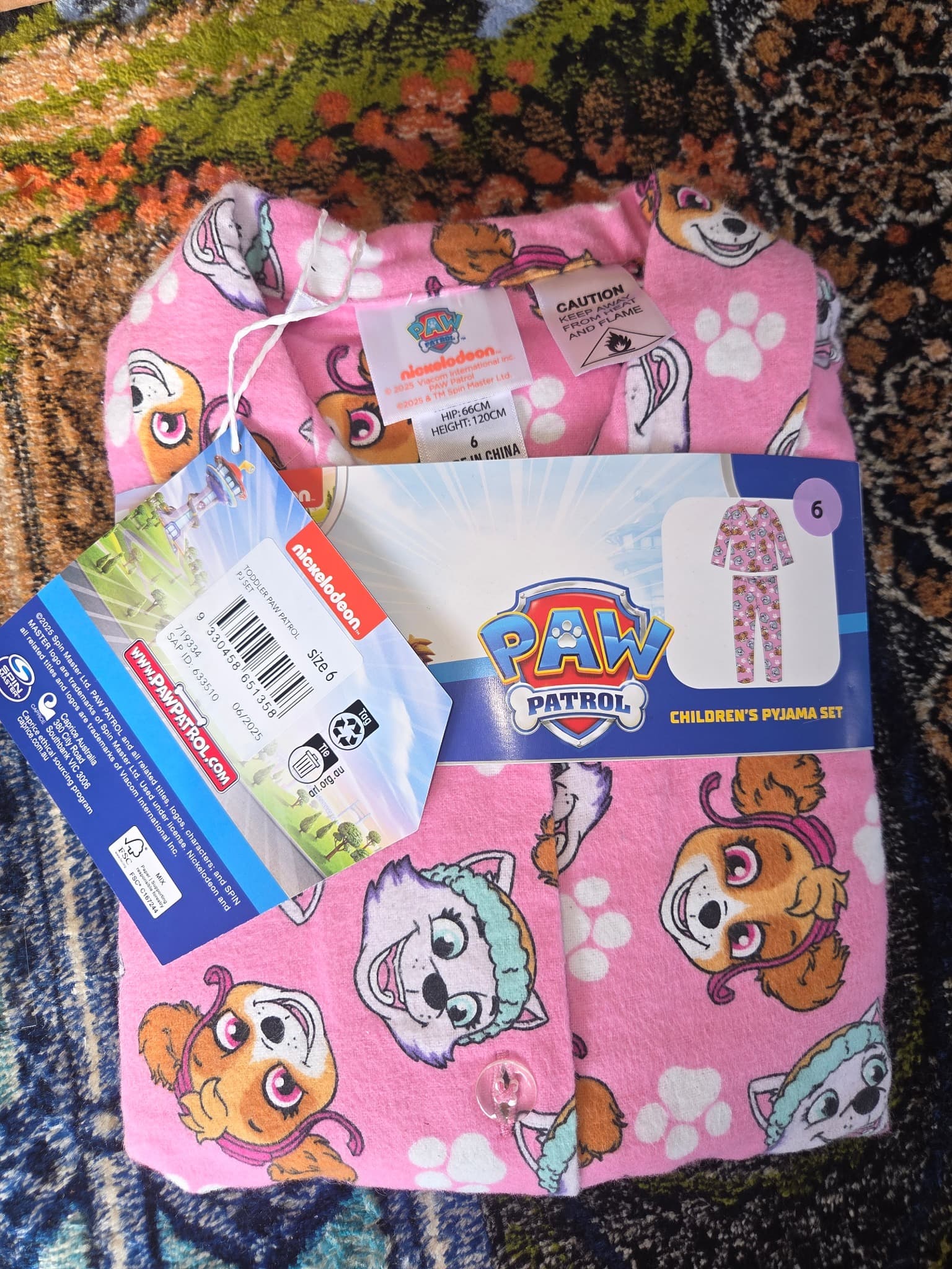 Nickelodeon Paw Patrol Girls Pyjama Set - Pink Size 6 — photo 2 of 2