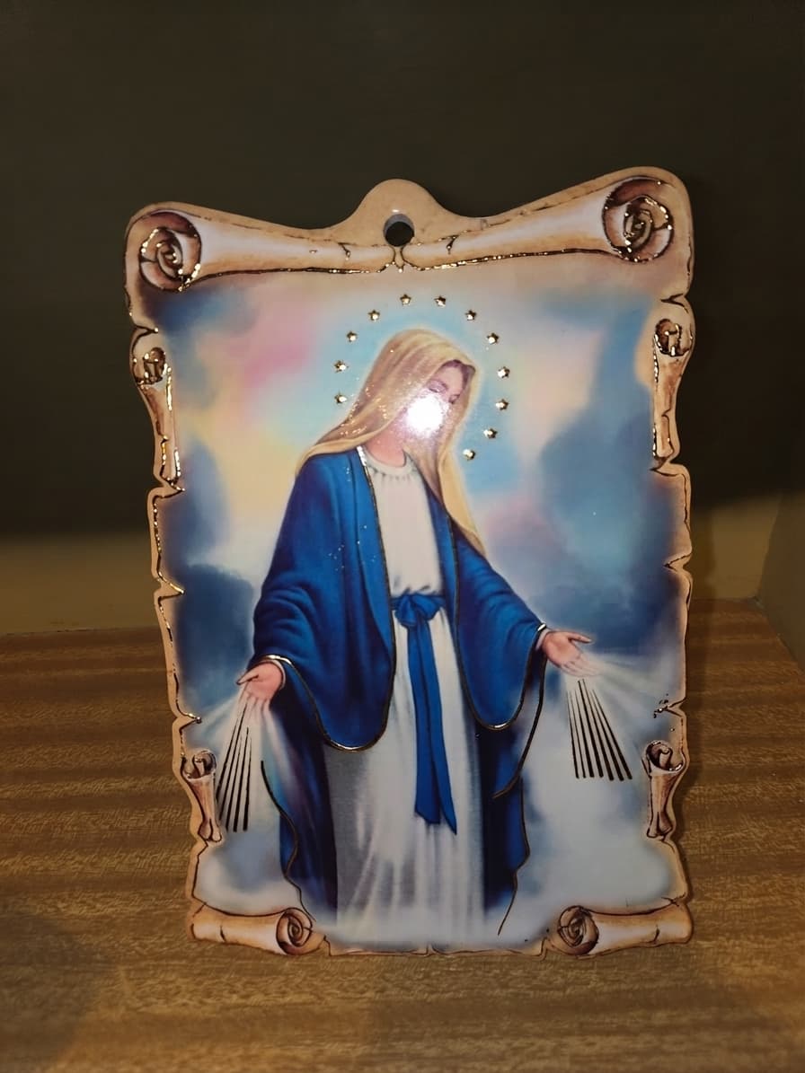 Our Lady of Grace Virgin Mary Scroll Wall Plaque — photo 1 of 2