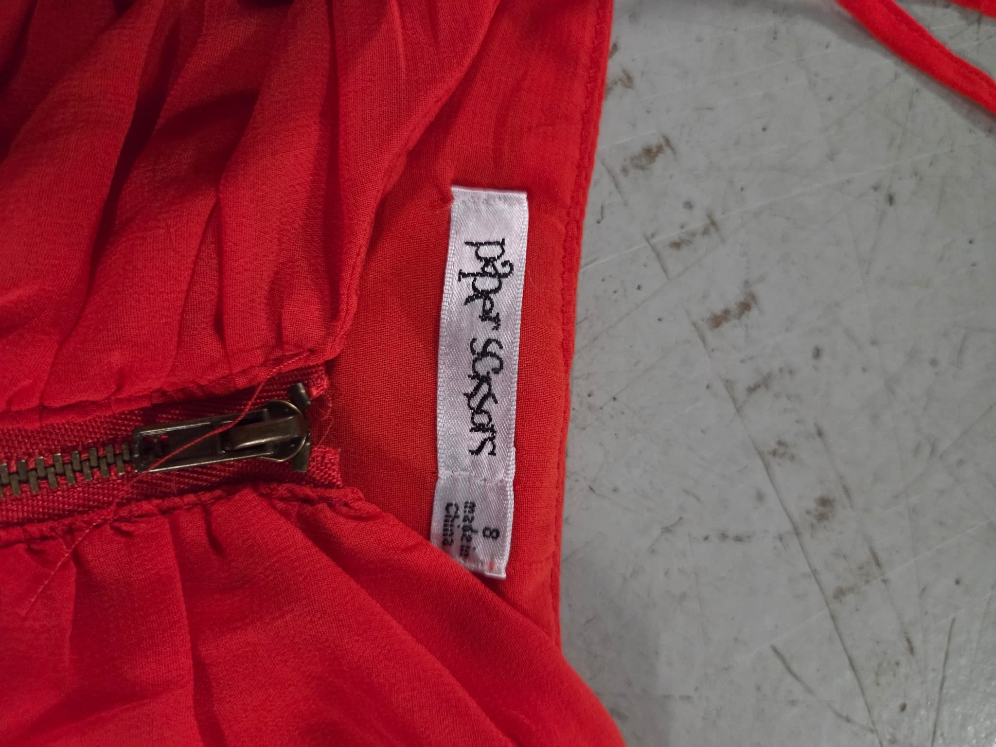 Paper Scissors Red Ruched Zip-Front Mini Dress - Size 8 — photo 2 of 2