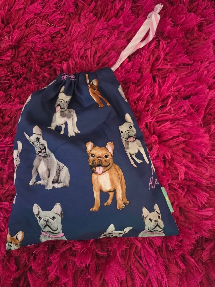 peteralexander French Bulldog Print Drawstring Pouch — photo 1 of 2