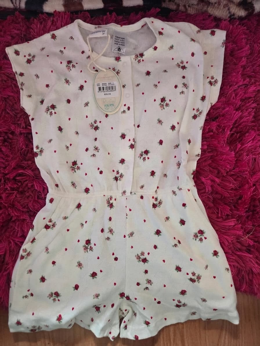 peteralexander Girls Floral Romper - Cream Size 4 — photo 1 of 2